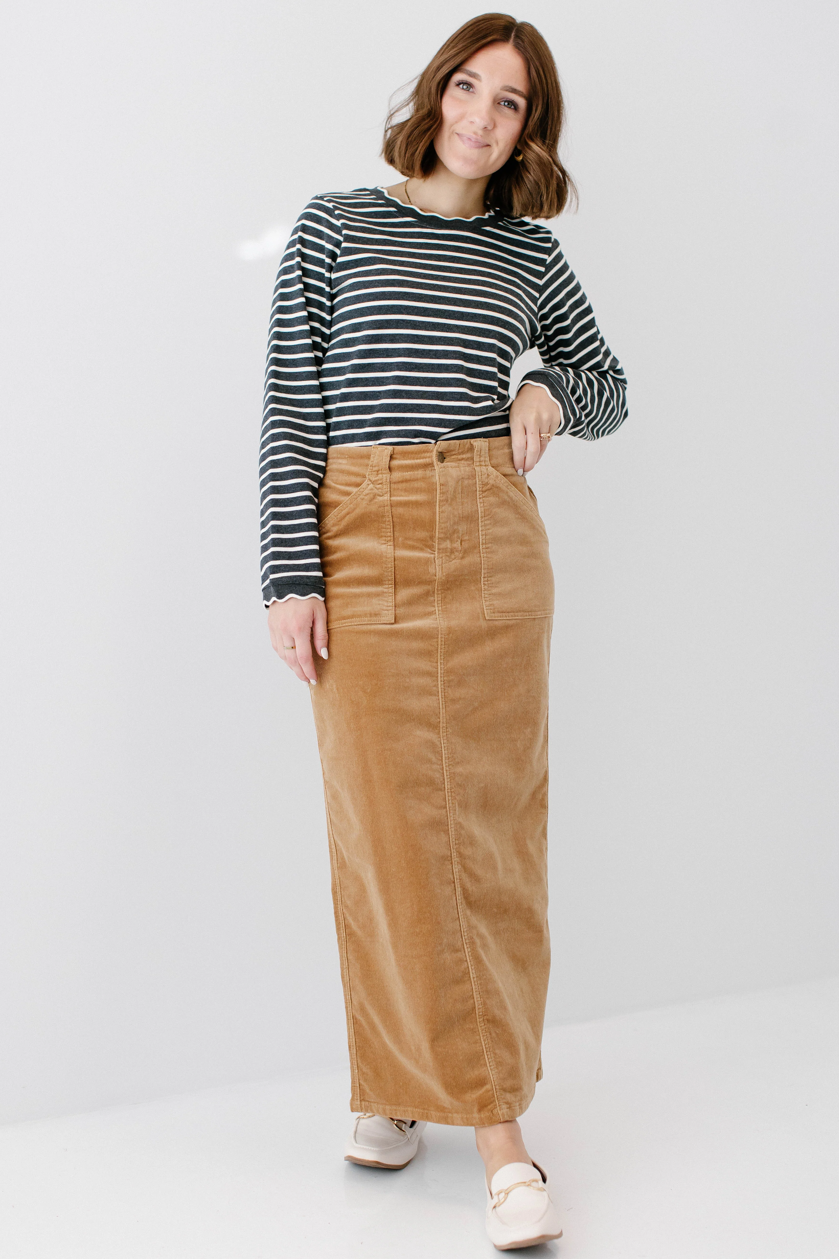Autumn Corduroy Maxi Length Skirt FINAL SALE - Image 15