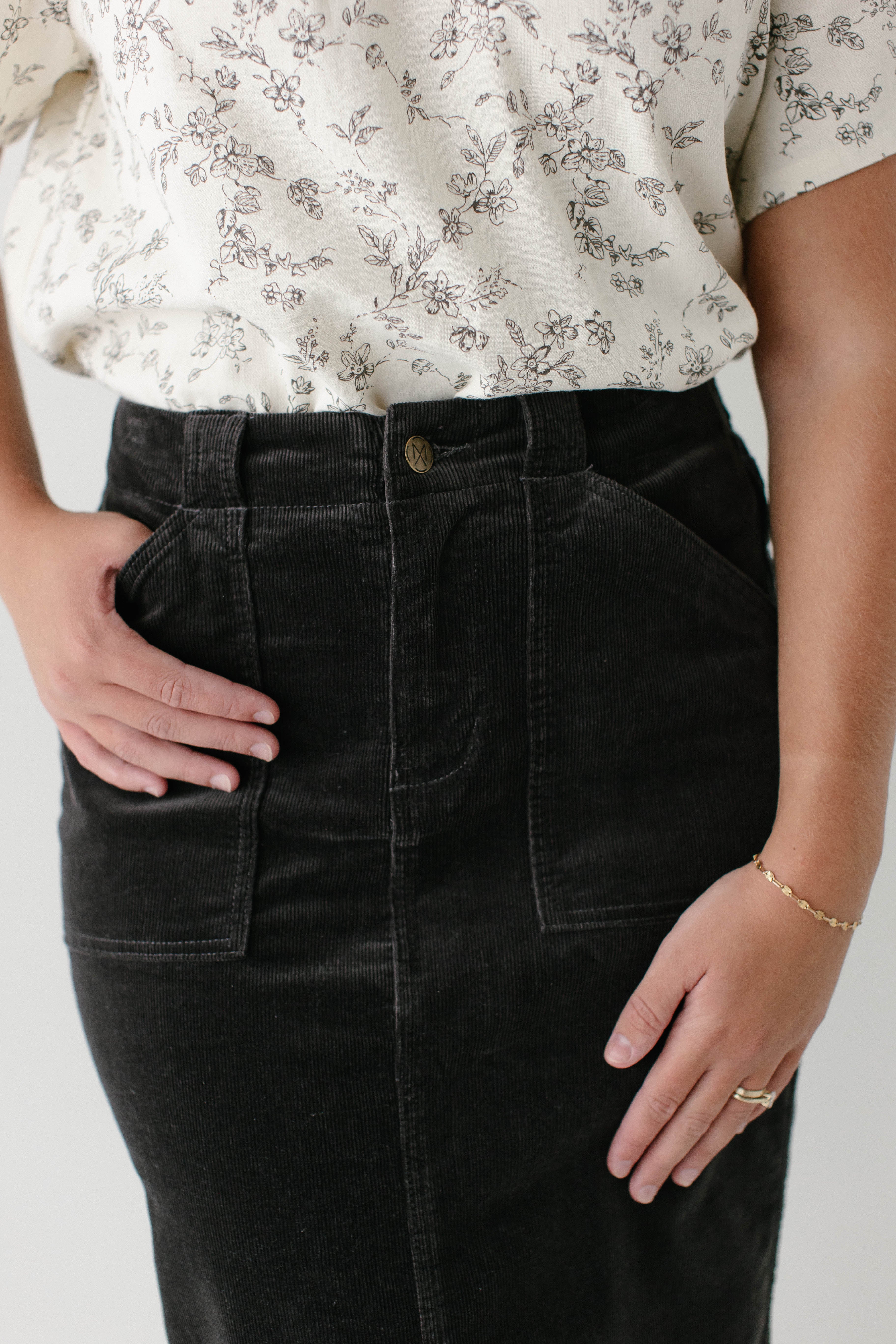 Autumn Corduroy Maxi Length Skirt FINAL SALE - Image 3