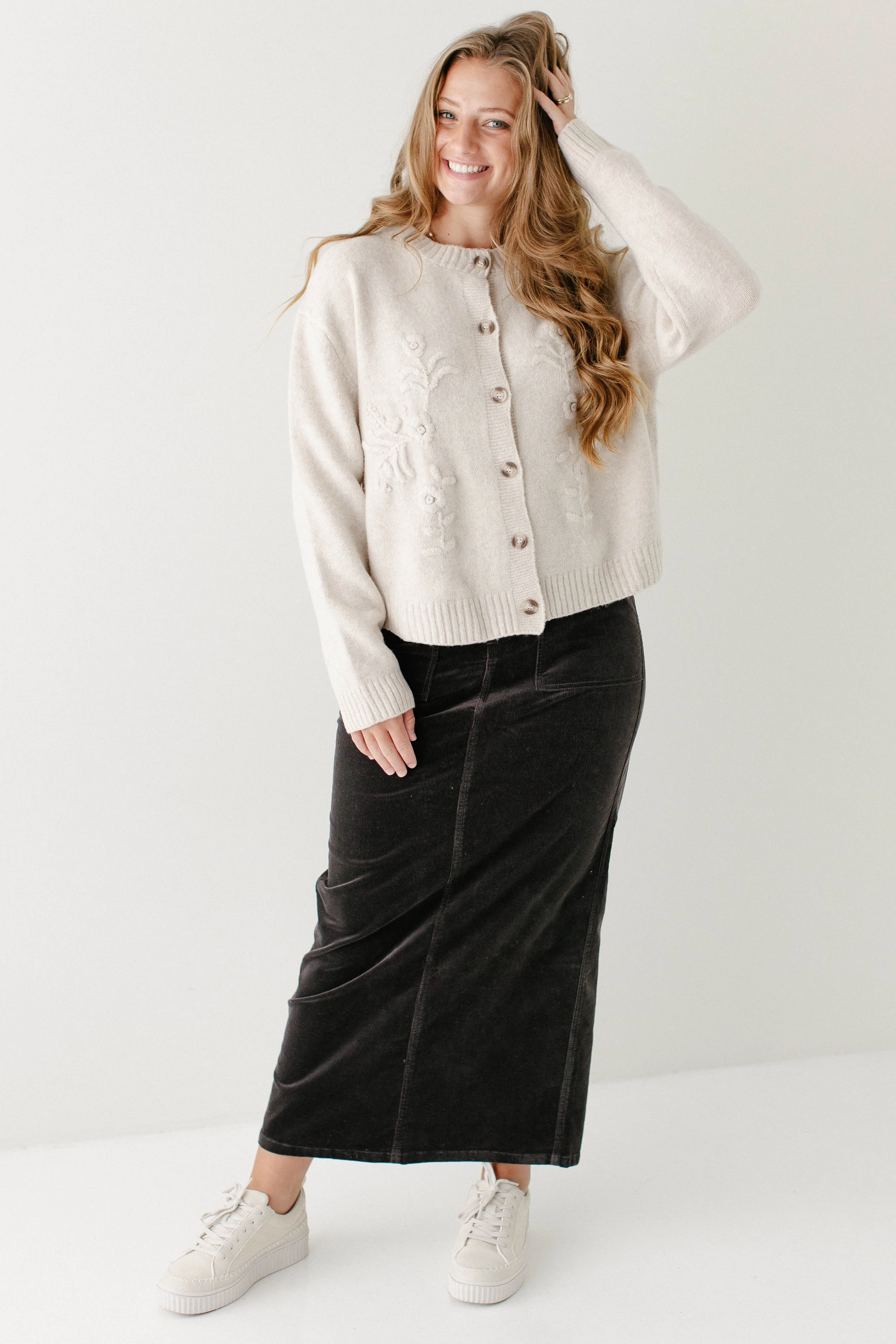Autumn Corduroy Maxi Length Skirt FINAL SALE - Image 6