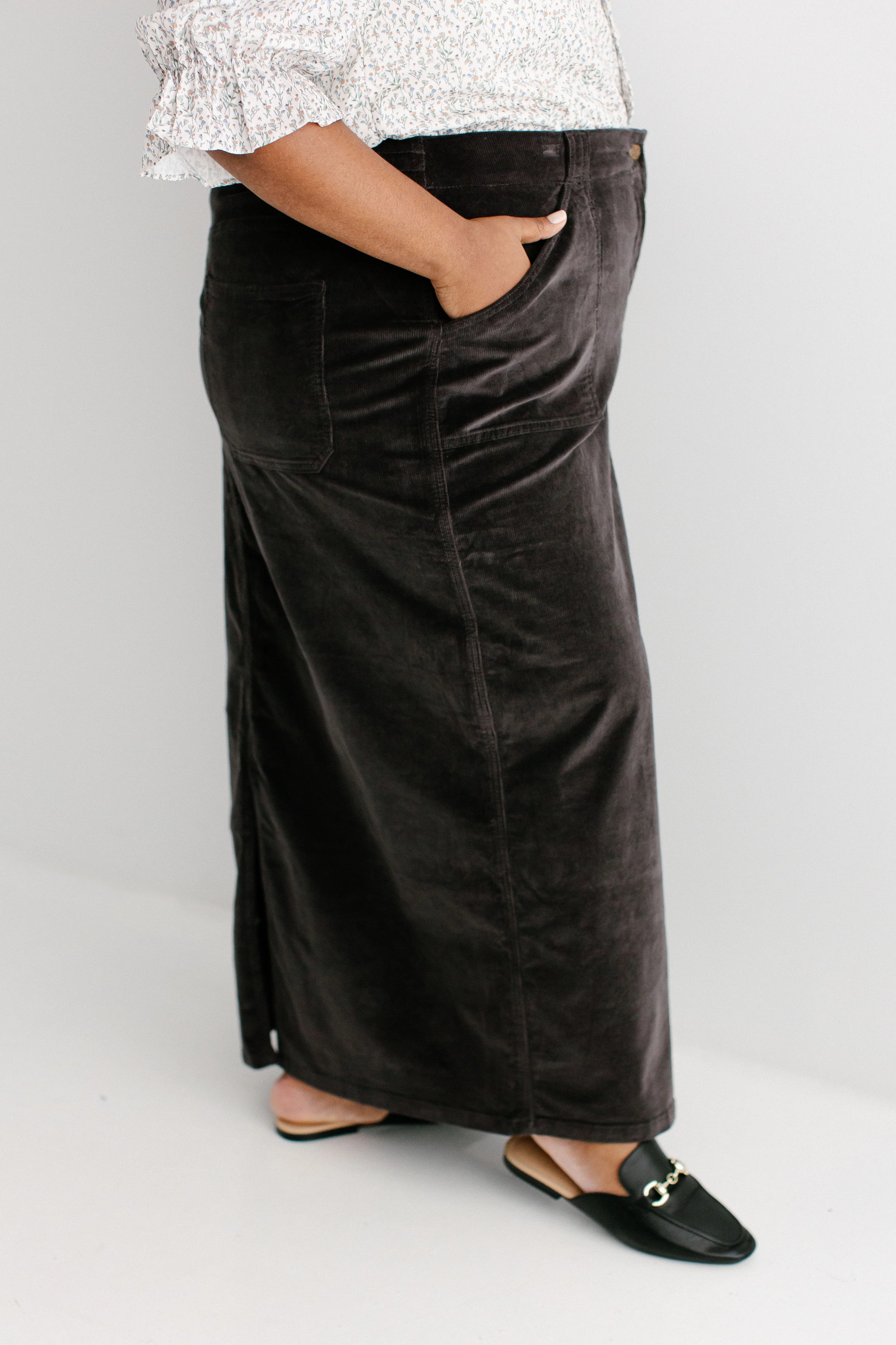 Autumn Corduroy Maxi Length Skirt FINAL SALE - Image 8