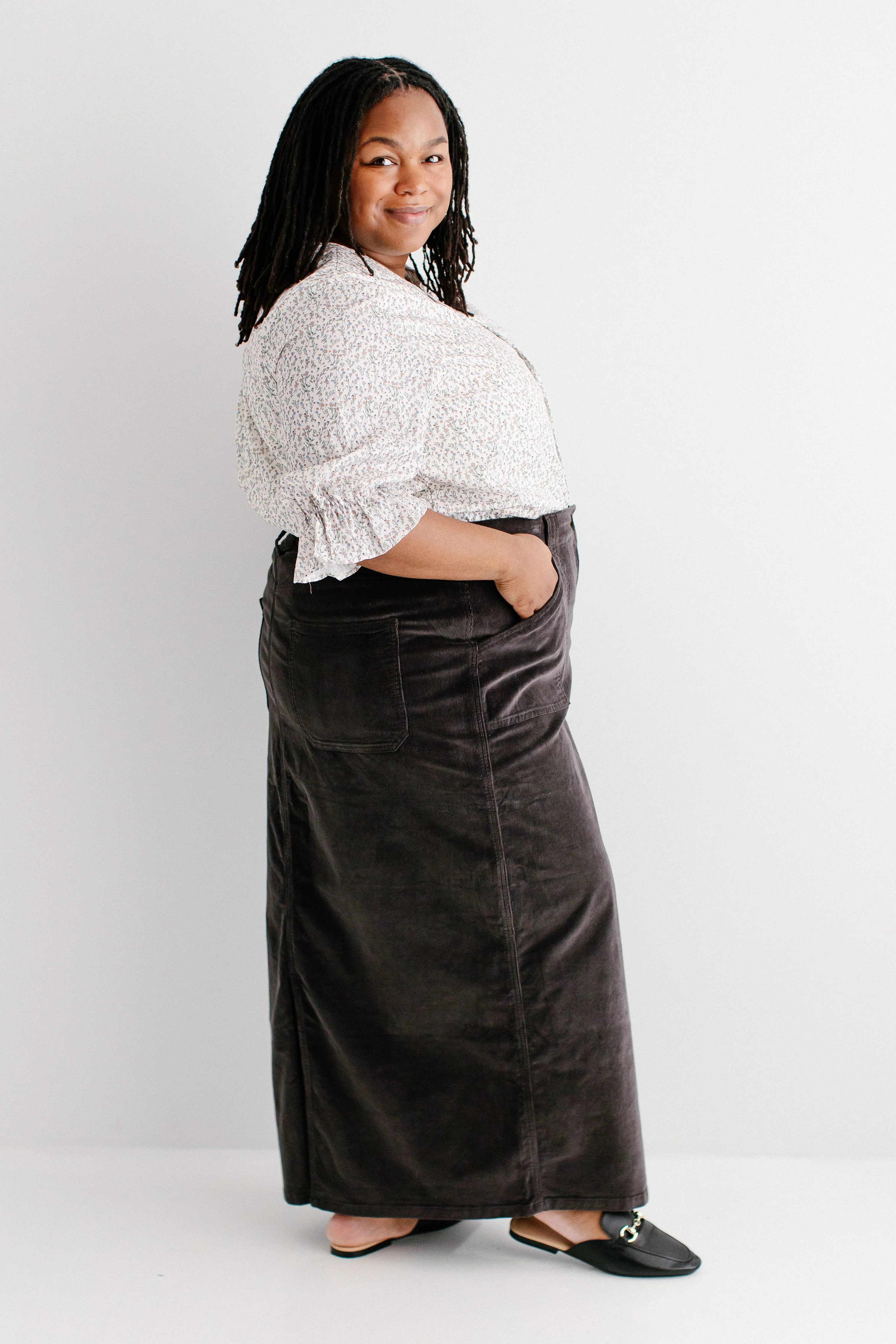 Autumn Corduroy Maxi Length Skirt FINAL SALE - Image 9