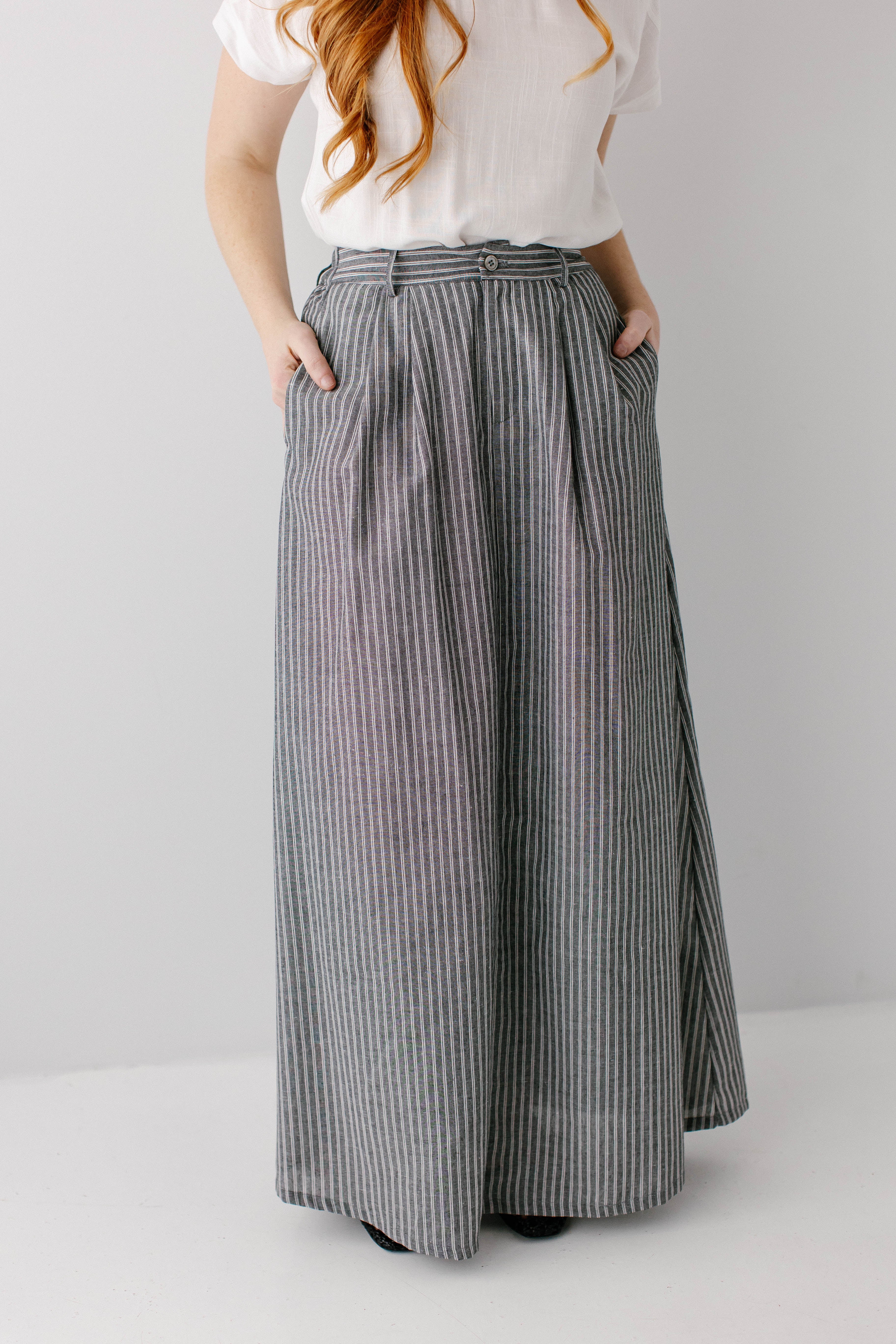 Beckett Pinstripe Maxi Skirt - Image 3