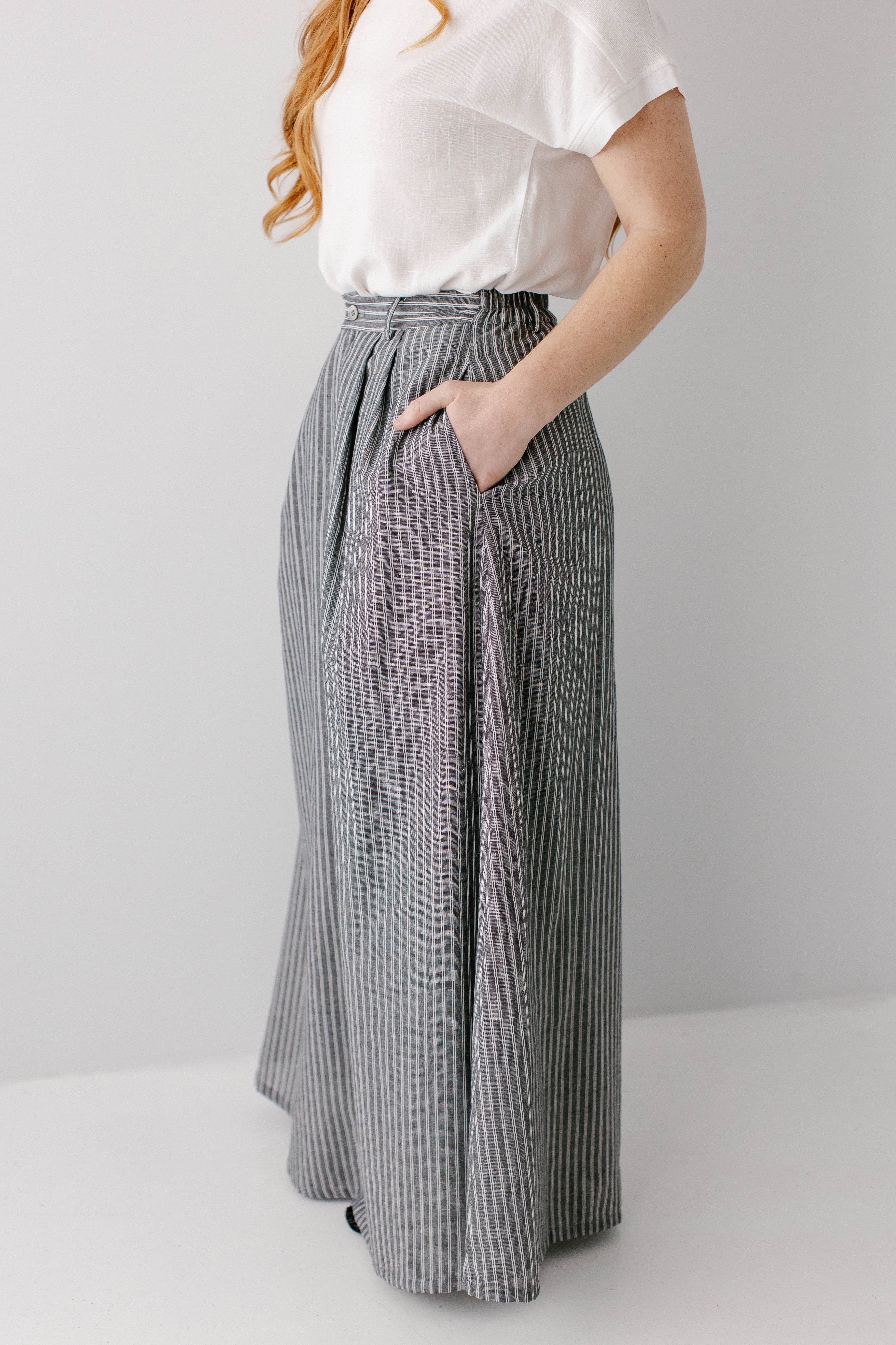 Beckett Pinstripe Maxi Skirt - Image 5