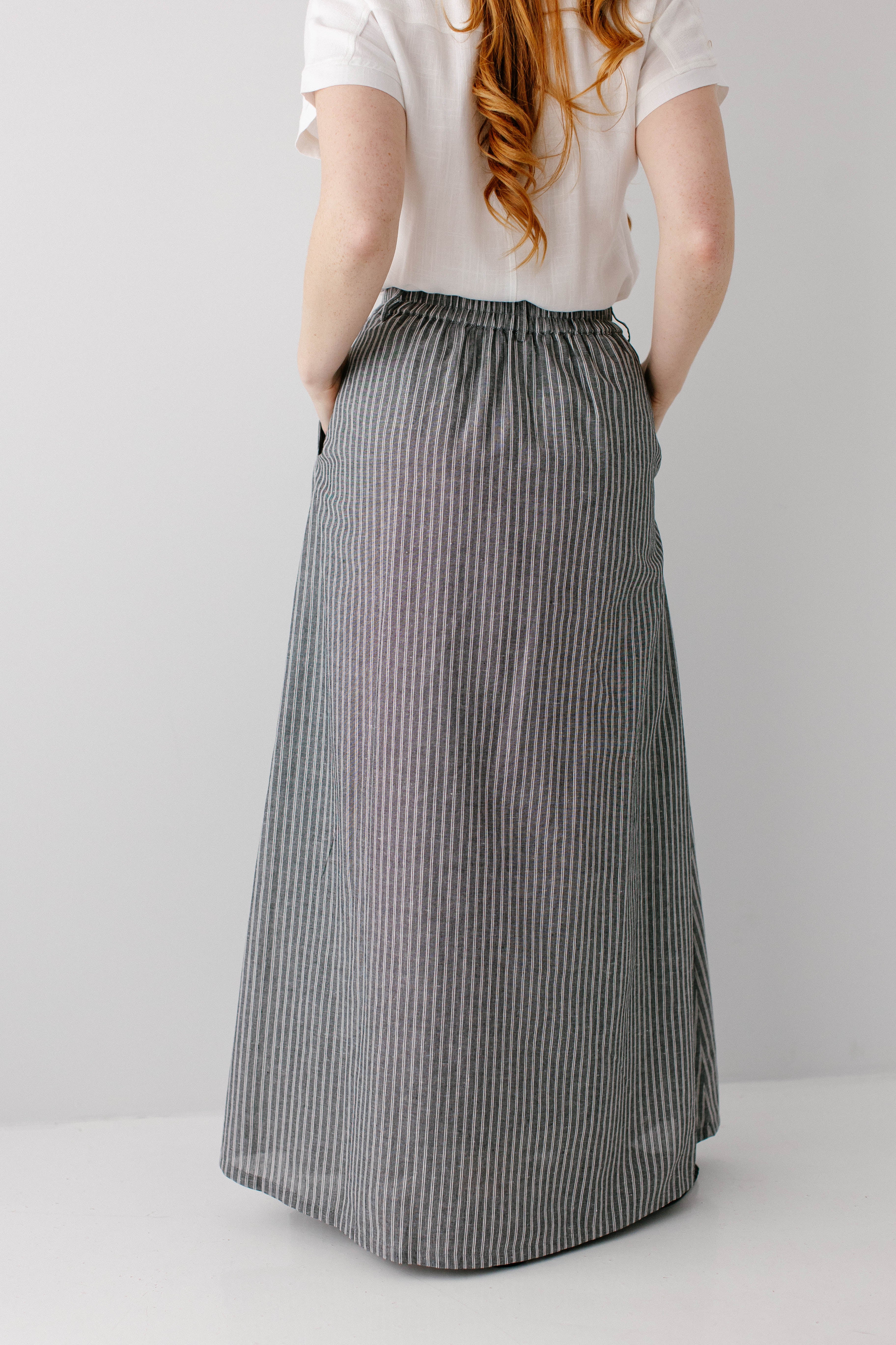 Beckett Pinstripe Maxi Skirt - Image 6