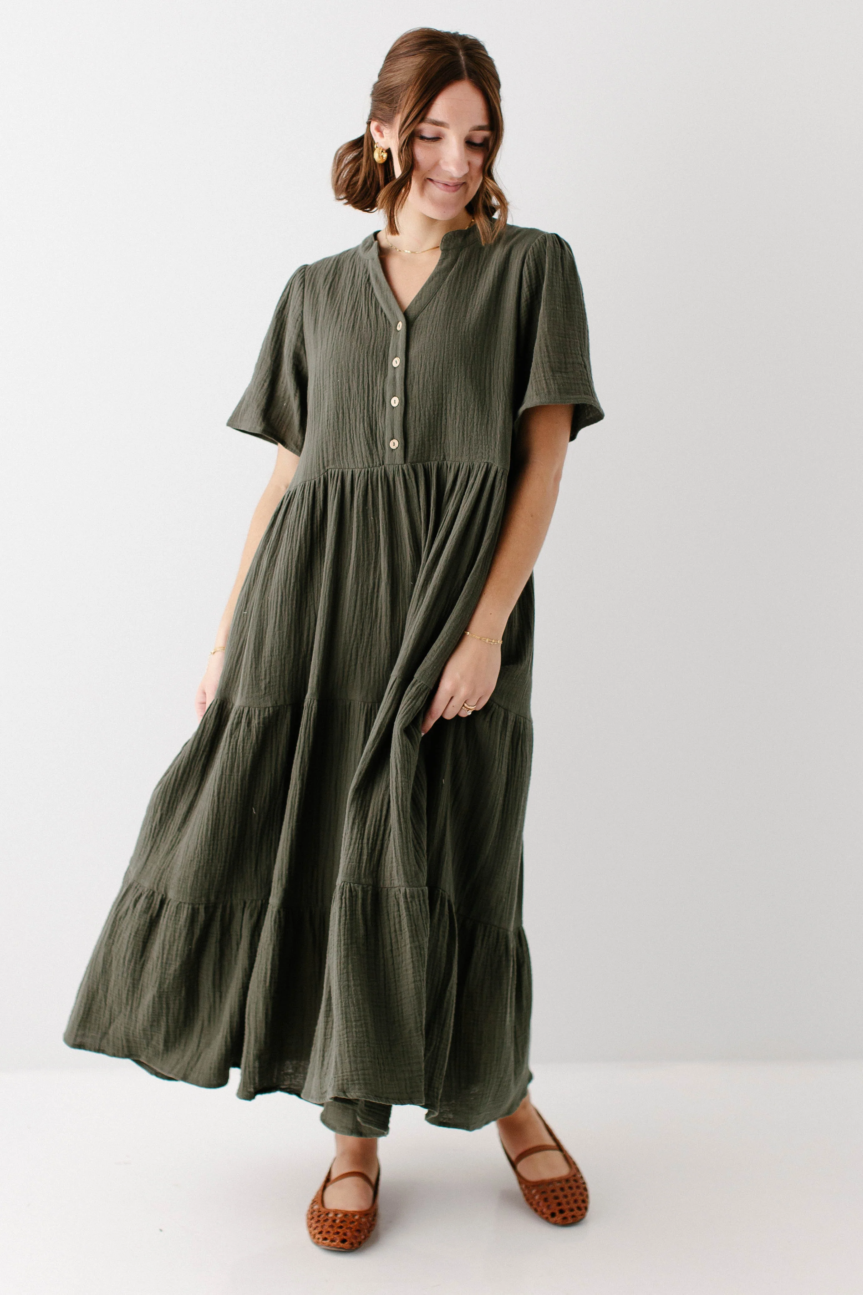 Bekah Cotton Gauze Tiered Maxi Dress - Image 13