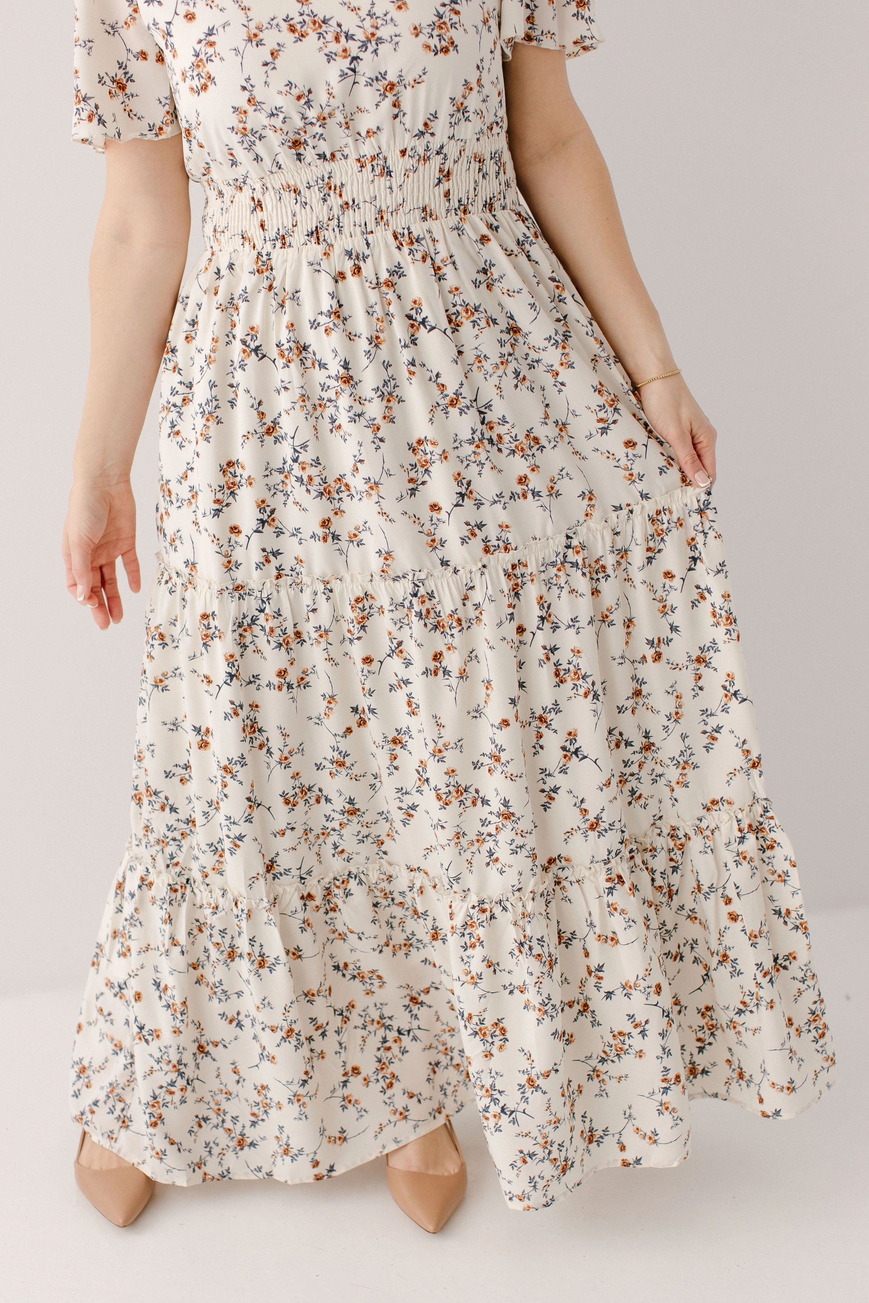 Bettina Floral Print Tiered Maxi Dress FINAL SALE - Image 3