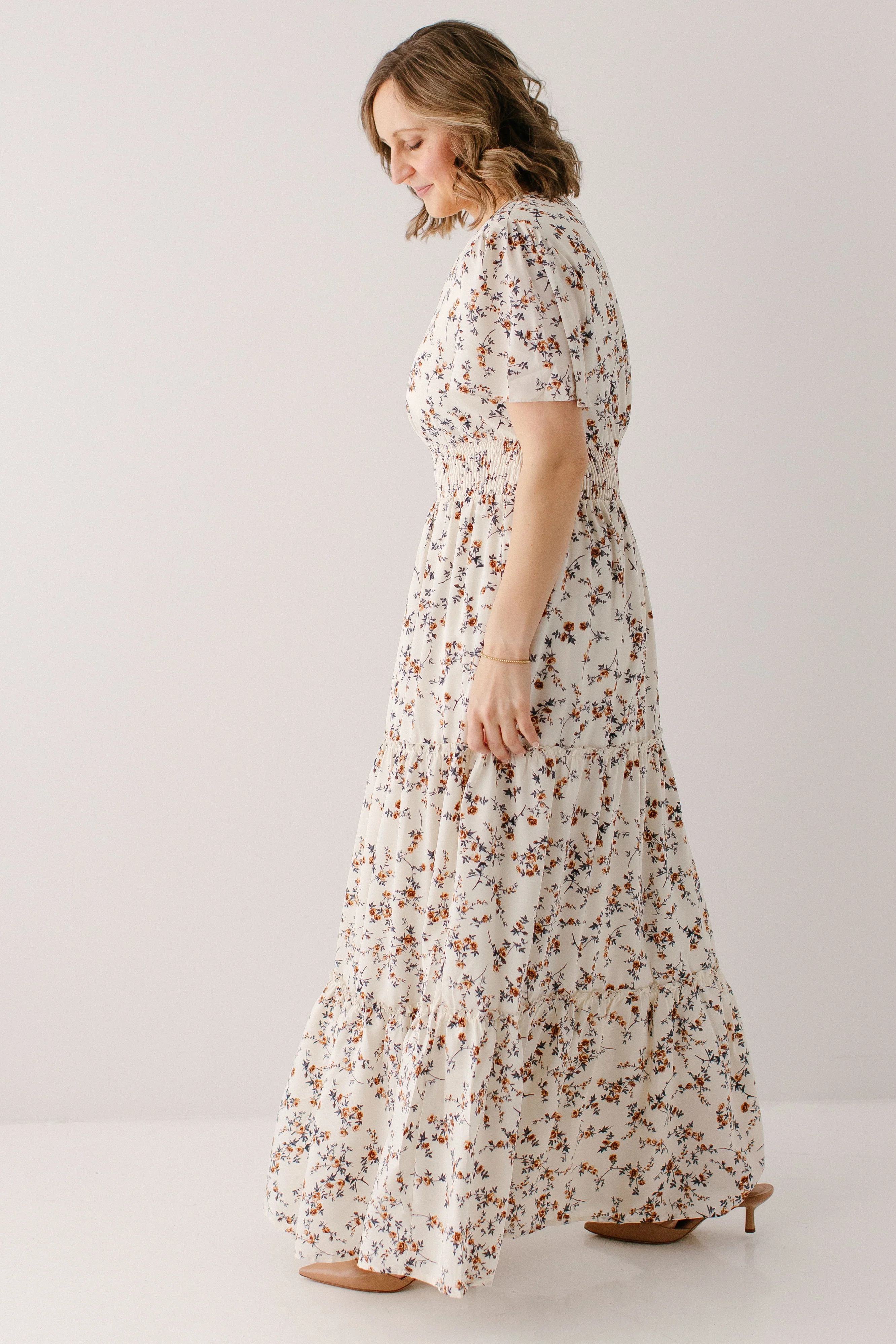 Bettina Floral Print Tiered Maxi Dress FINAL SALE - Image 5