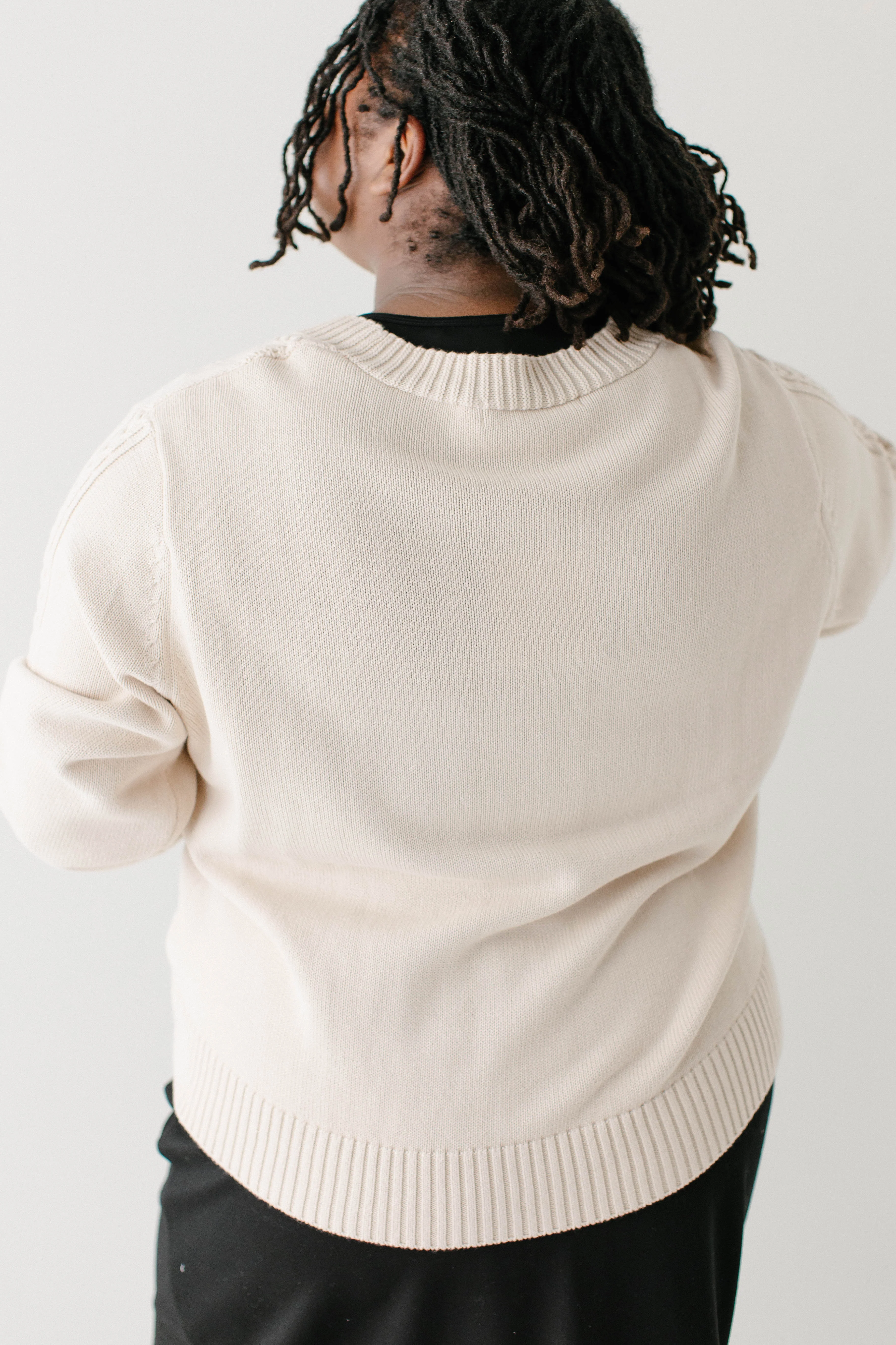 Blaine Cable Knit Detail Cotton Cardigan FINAL SALE - Image 19