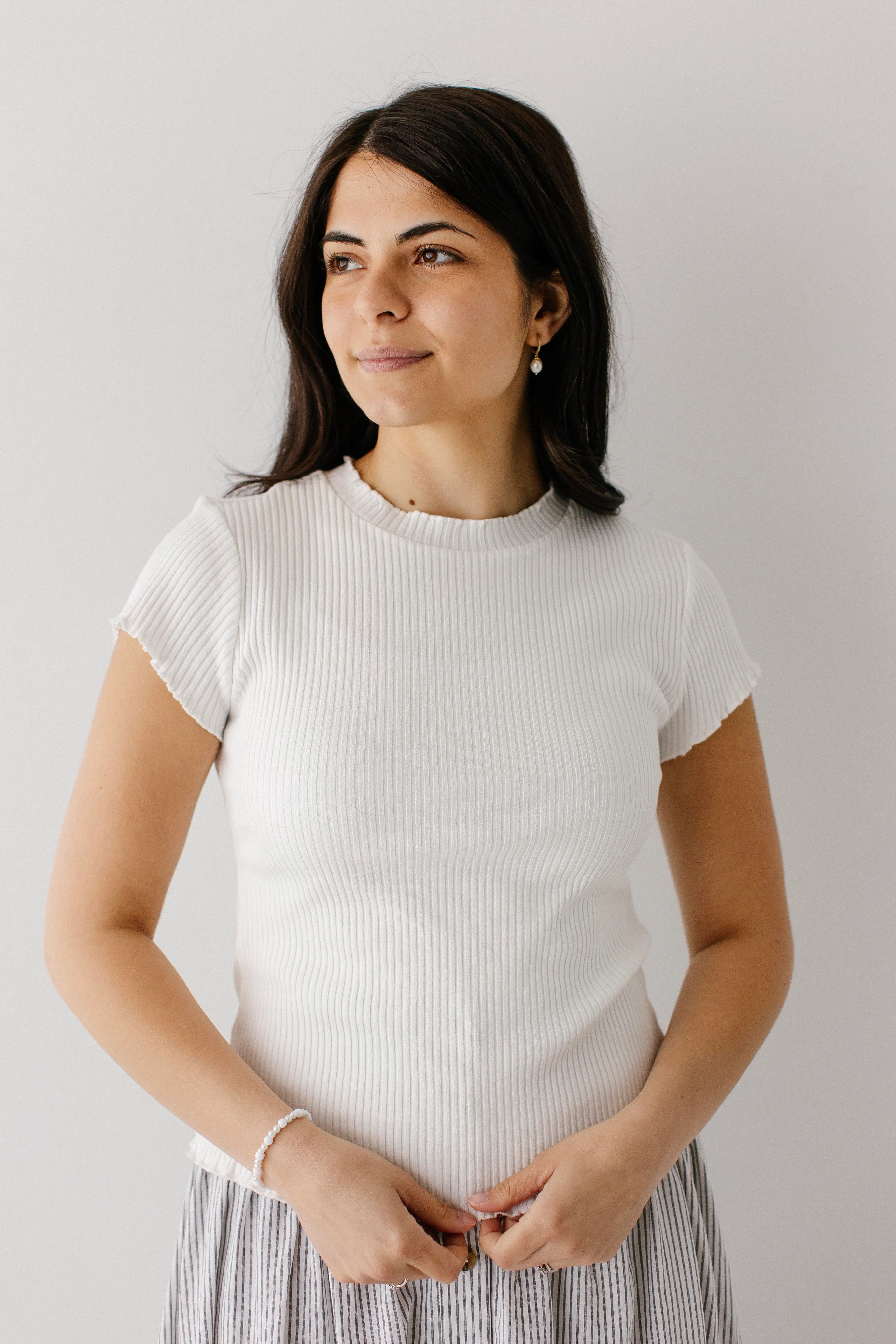 Bremen Ribbed Lettuce Hem Top