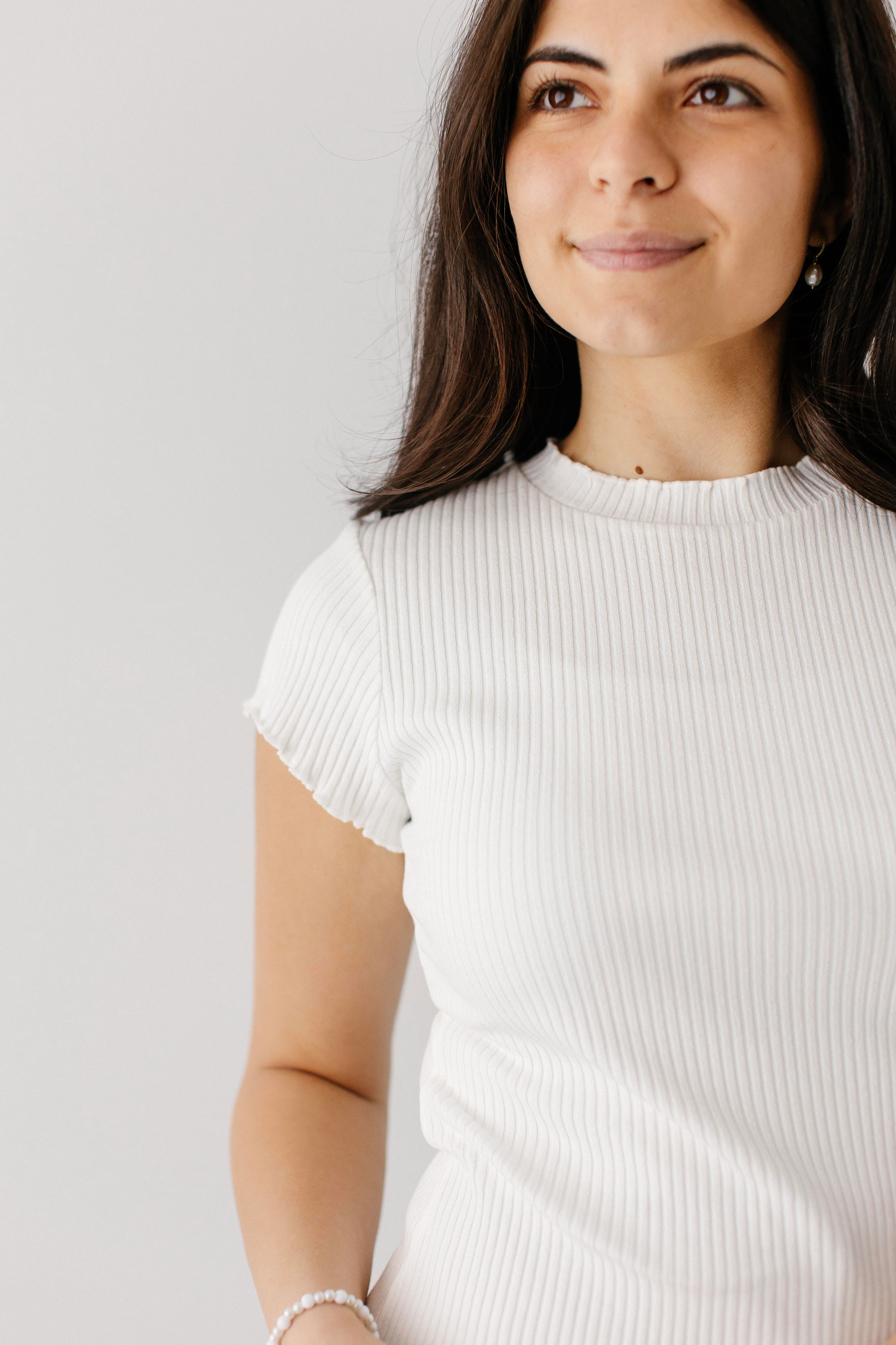 Bremen Ribbed Lettuce Hem Top - Image 2