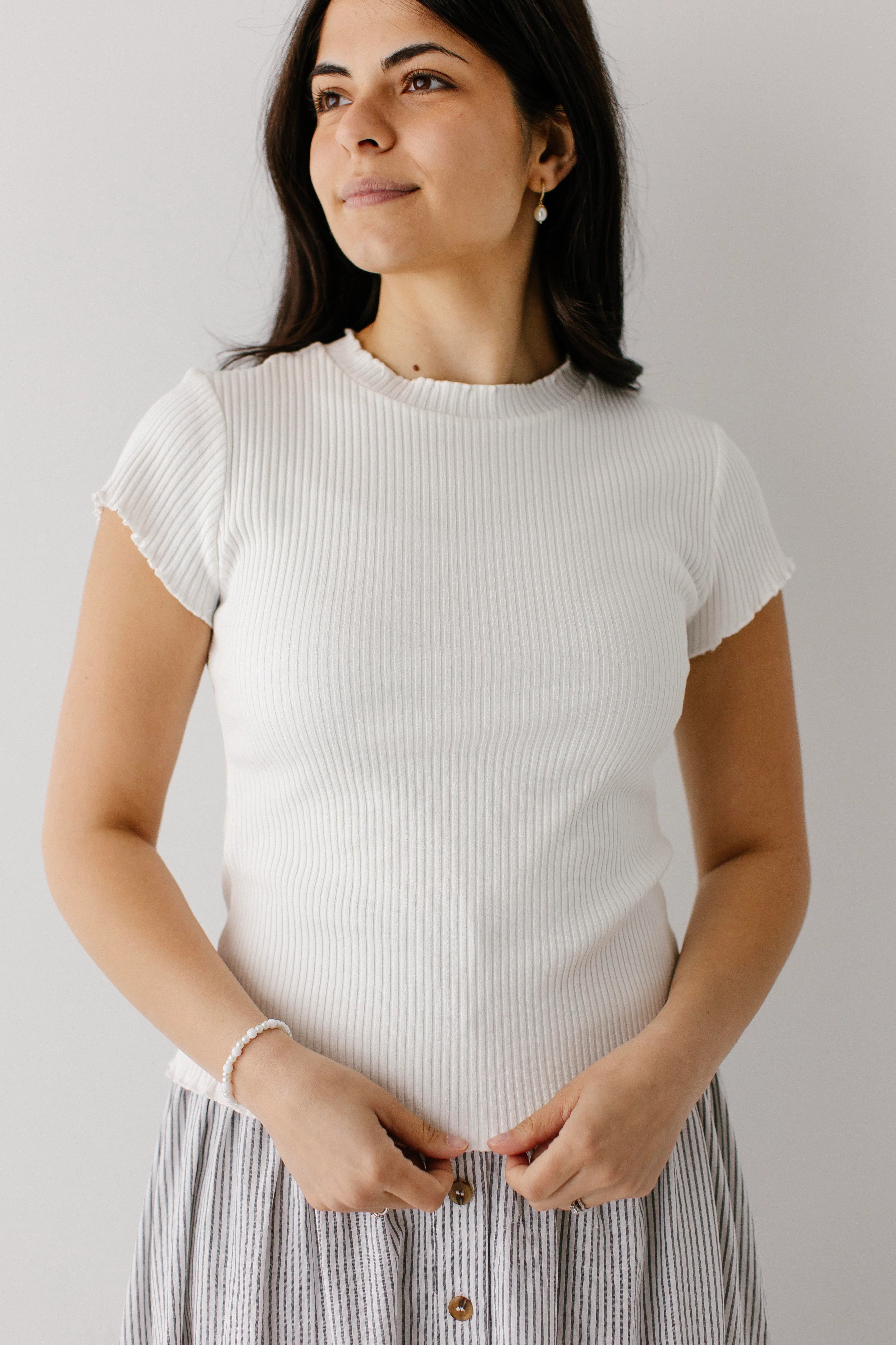 Bremen Ribbed Lettuce Hem Top - Image 4