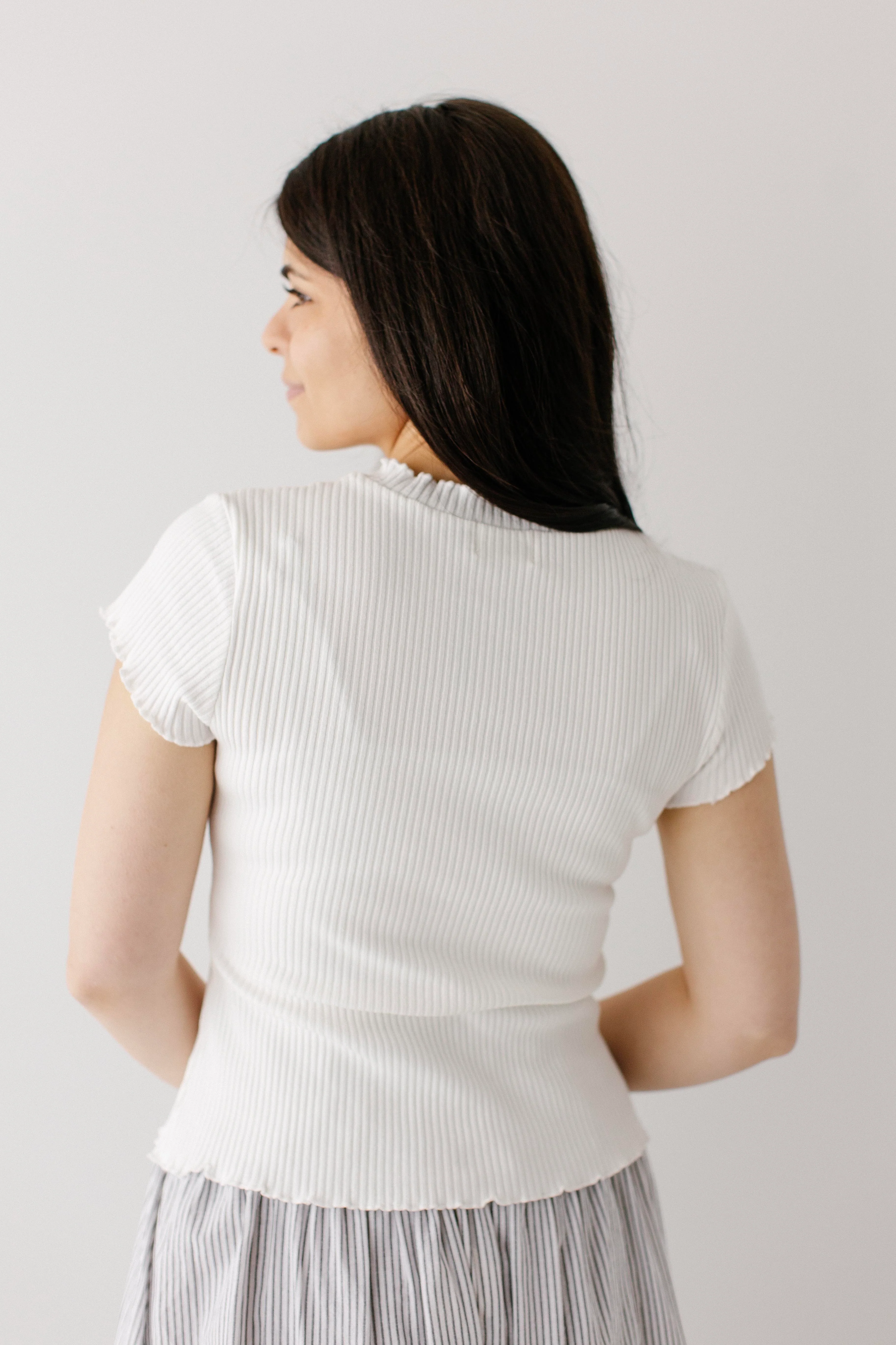 Bremen Ribbed Lettuce Hem Top - Image 5