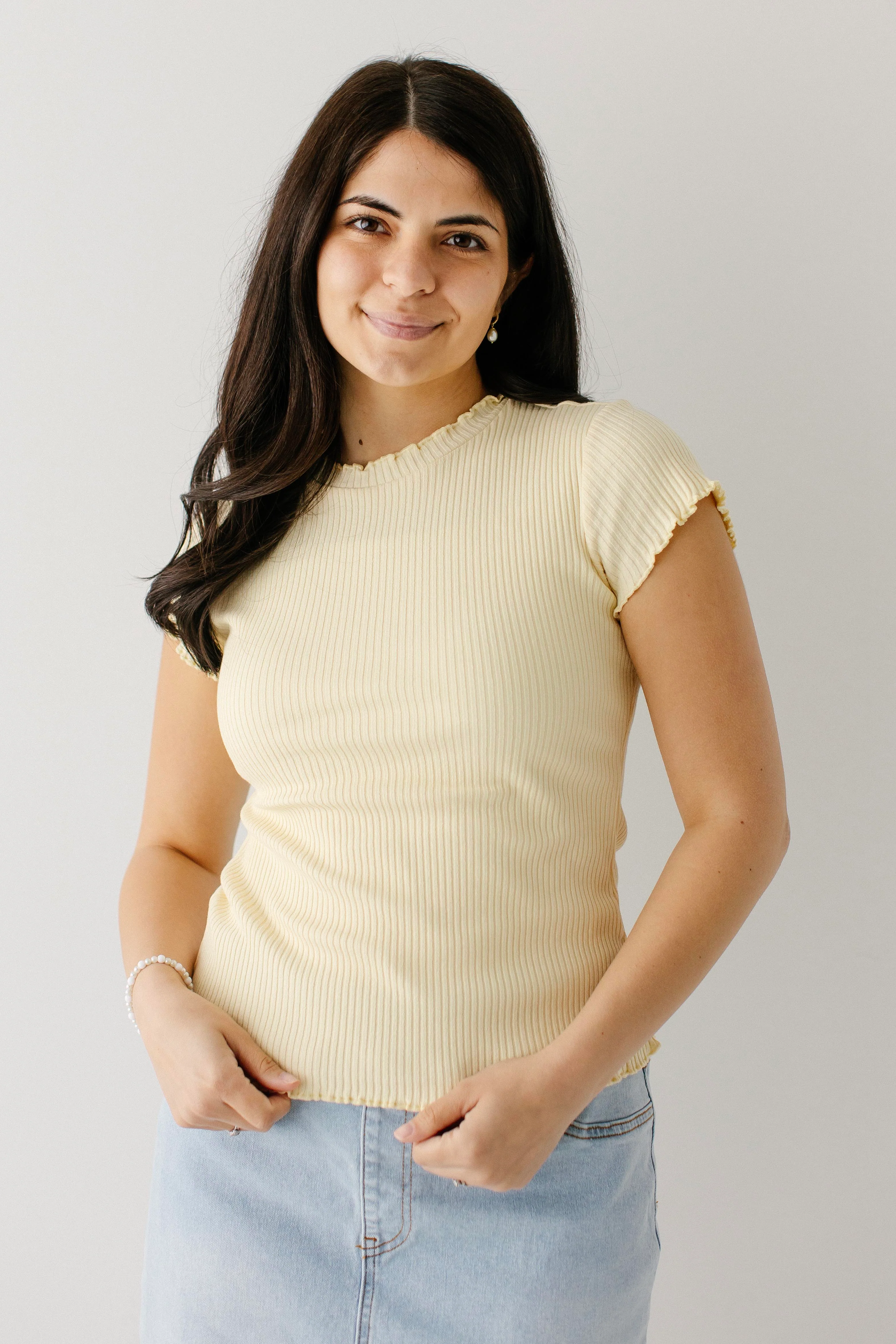 Bremen Ribbed Lettuce Hem Top - Image 9