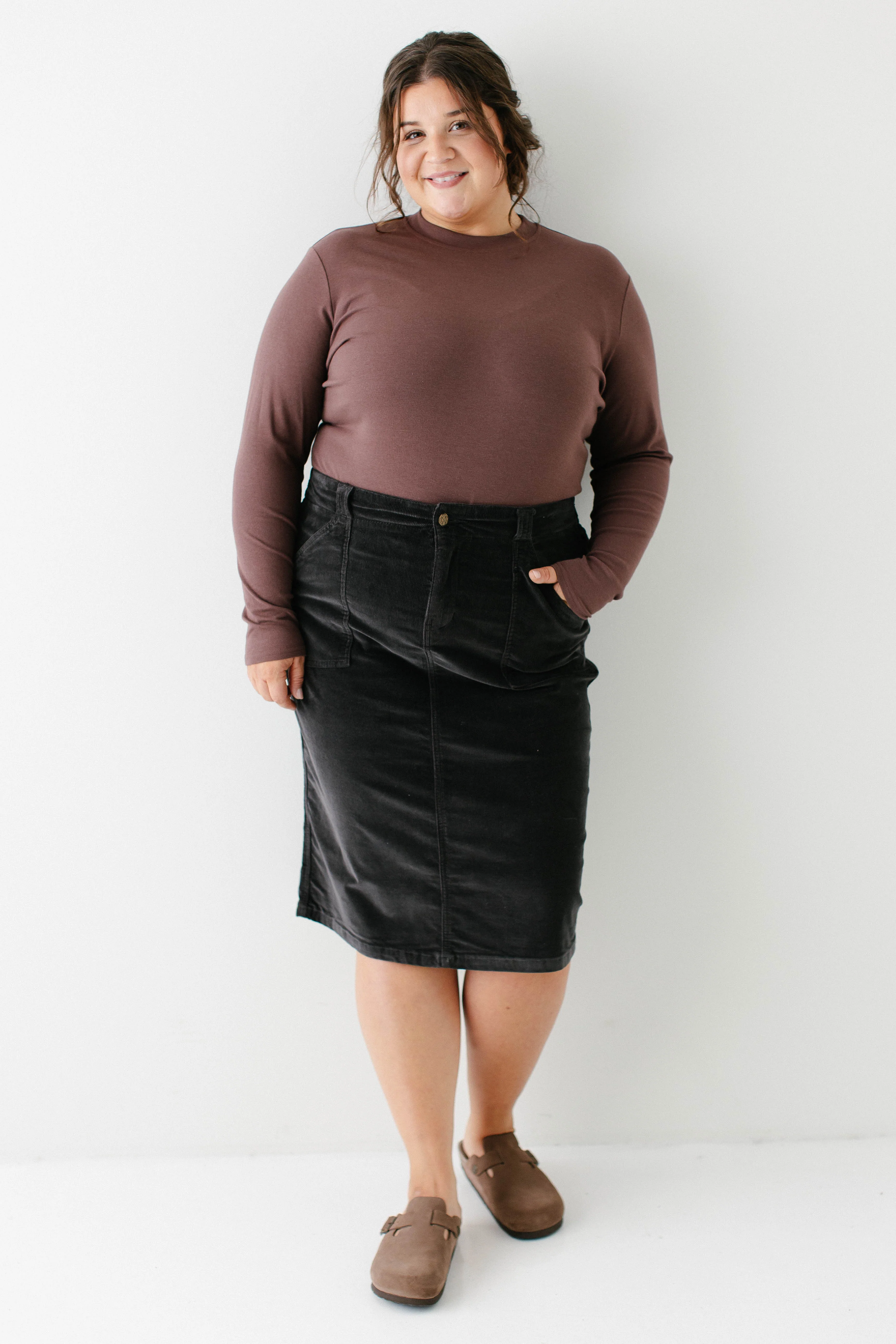 Brianna Bamboo Blend Ribbed Mock Neck Top FINAL SALE - Image 10