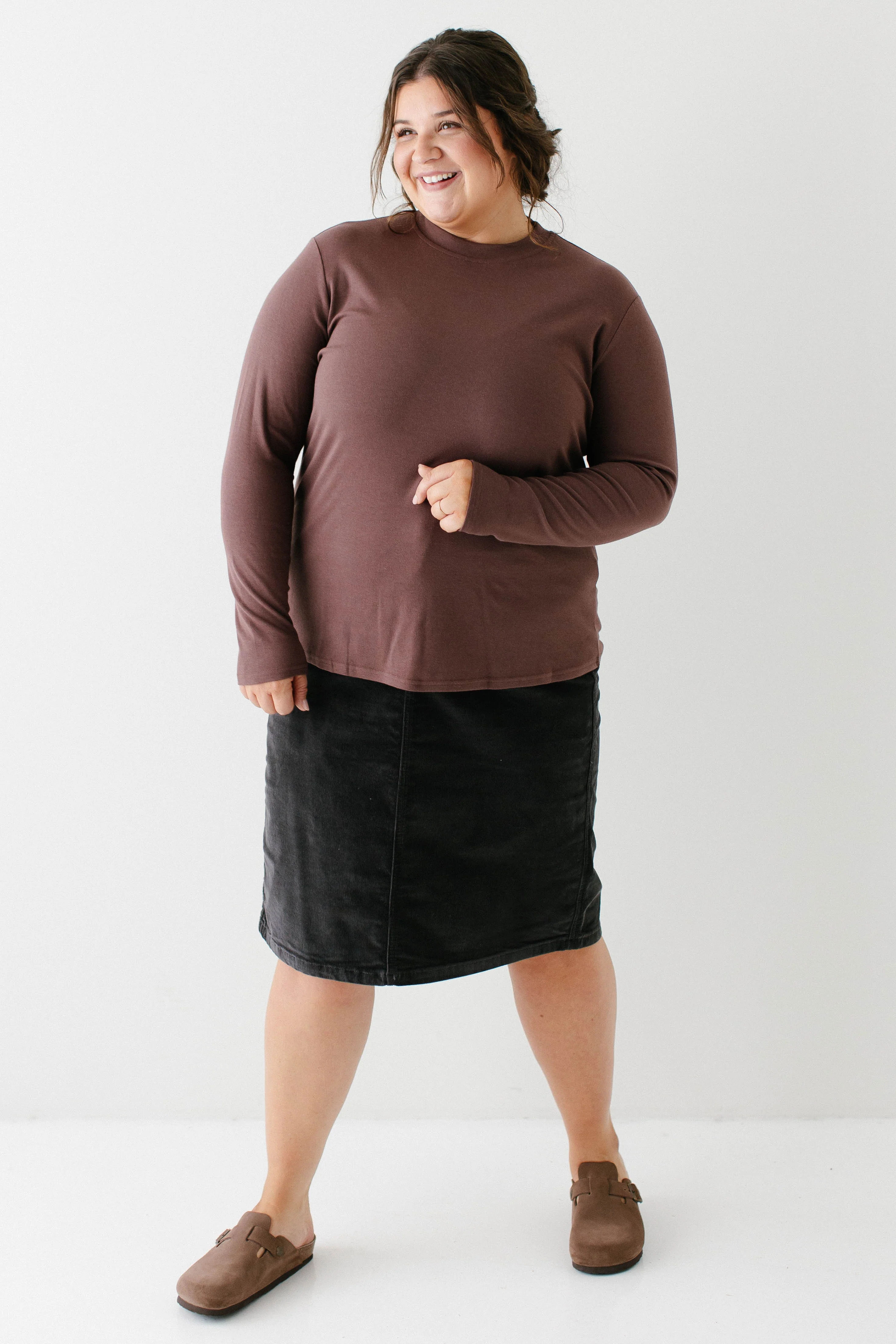 Brianna Bamboo Blend Ribbed Mock Neck Top FINAL SALE - Image 9