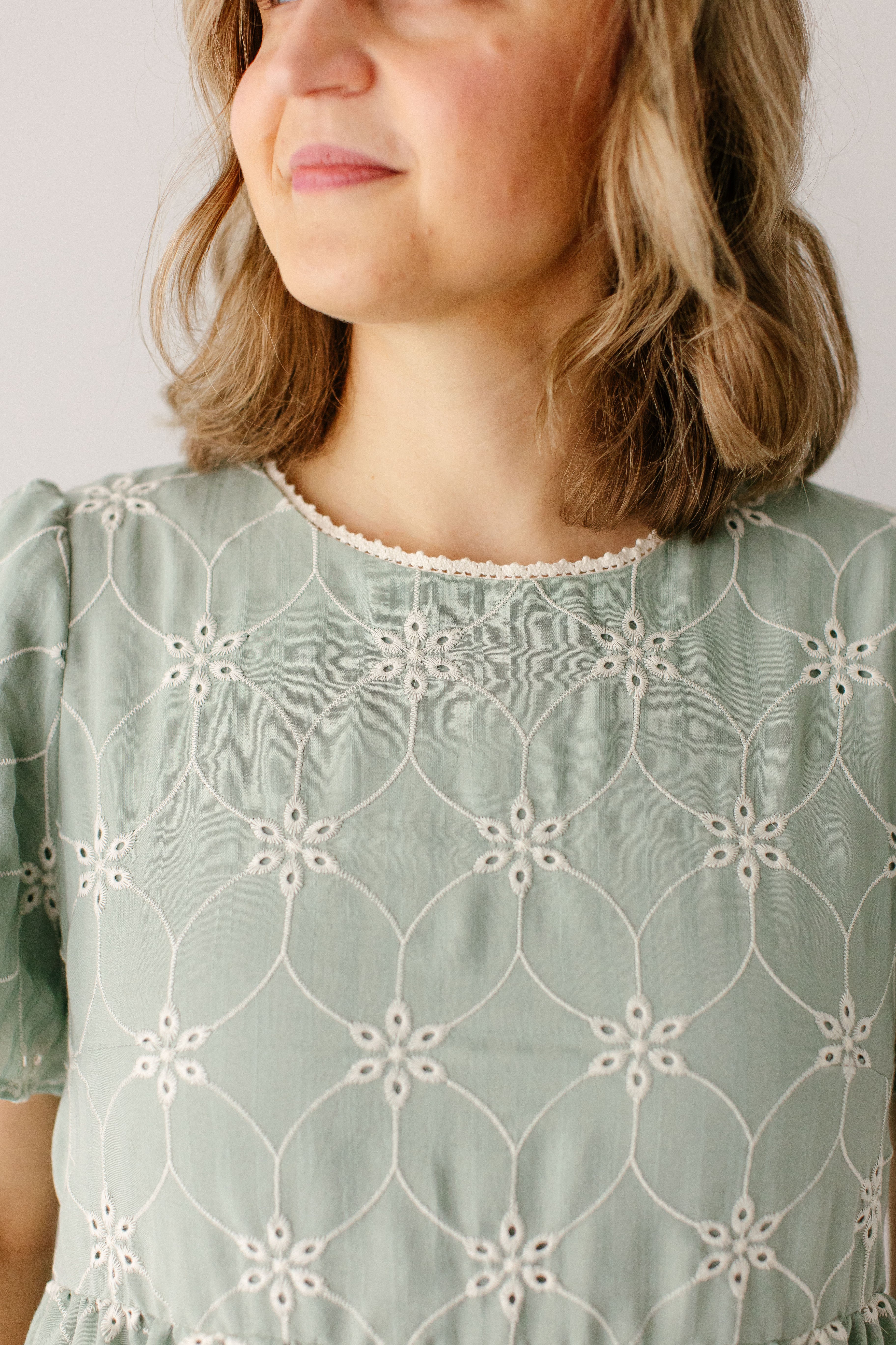 Brisa Eyelet Tiered Midi Dress - Image 3