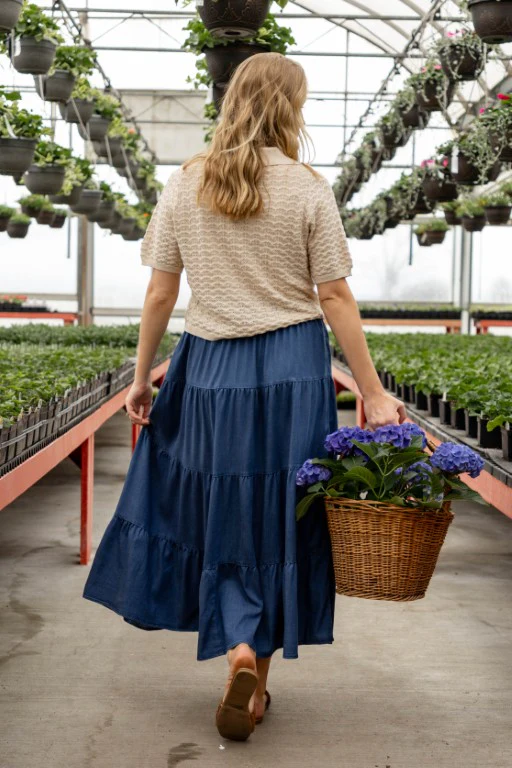 Brittany Crochet Short Sleeve Sweater Top - Image 4