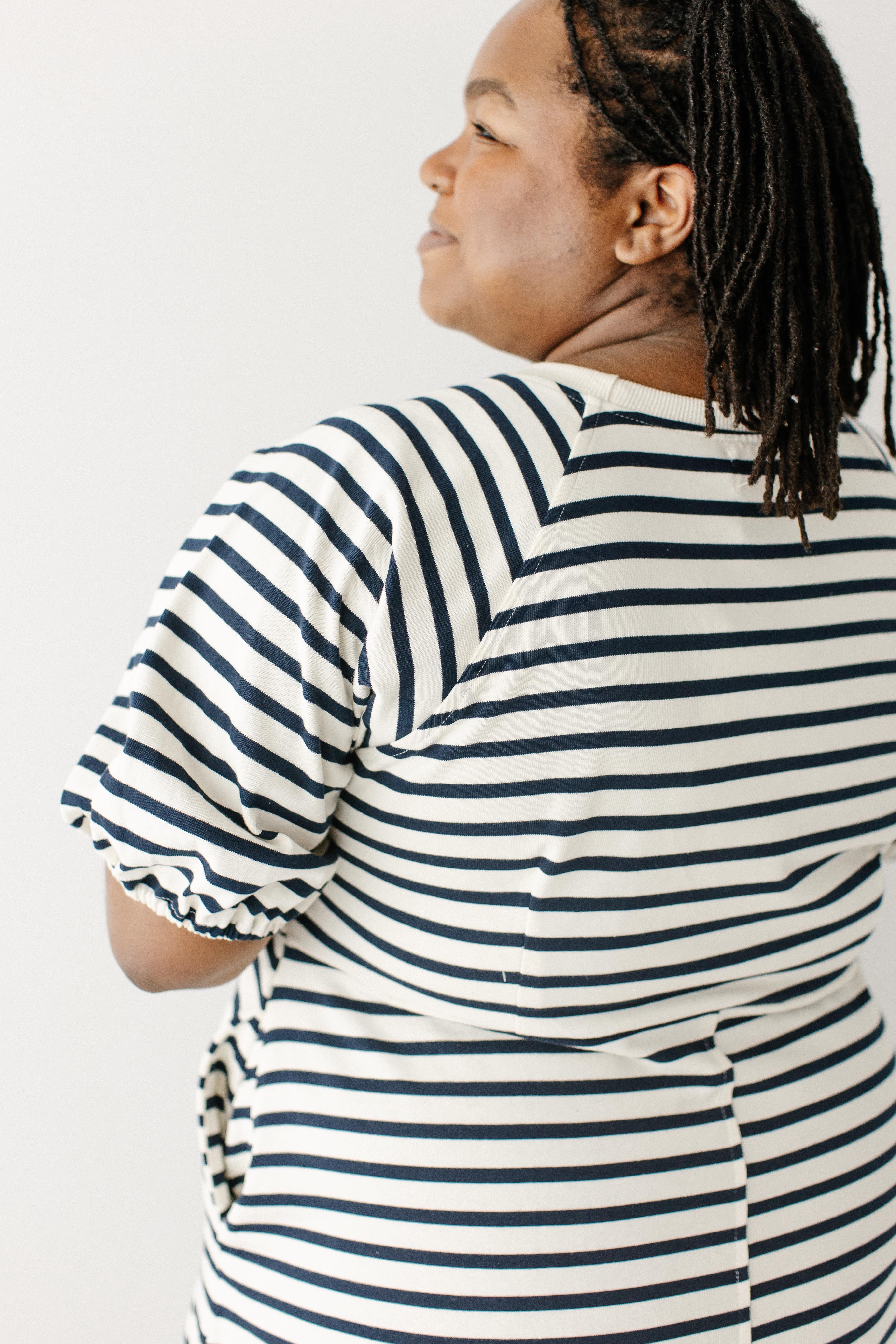 Brunswick Striped Fit & Flare Midi Dress - Image 12