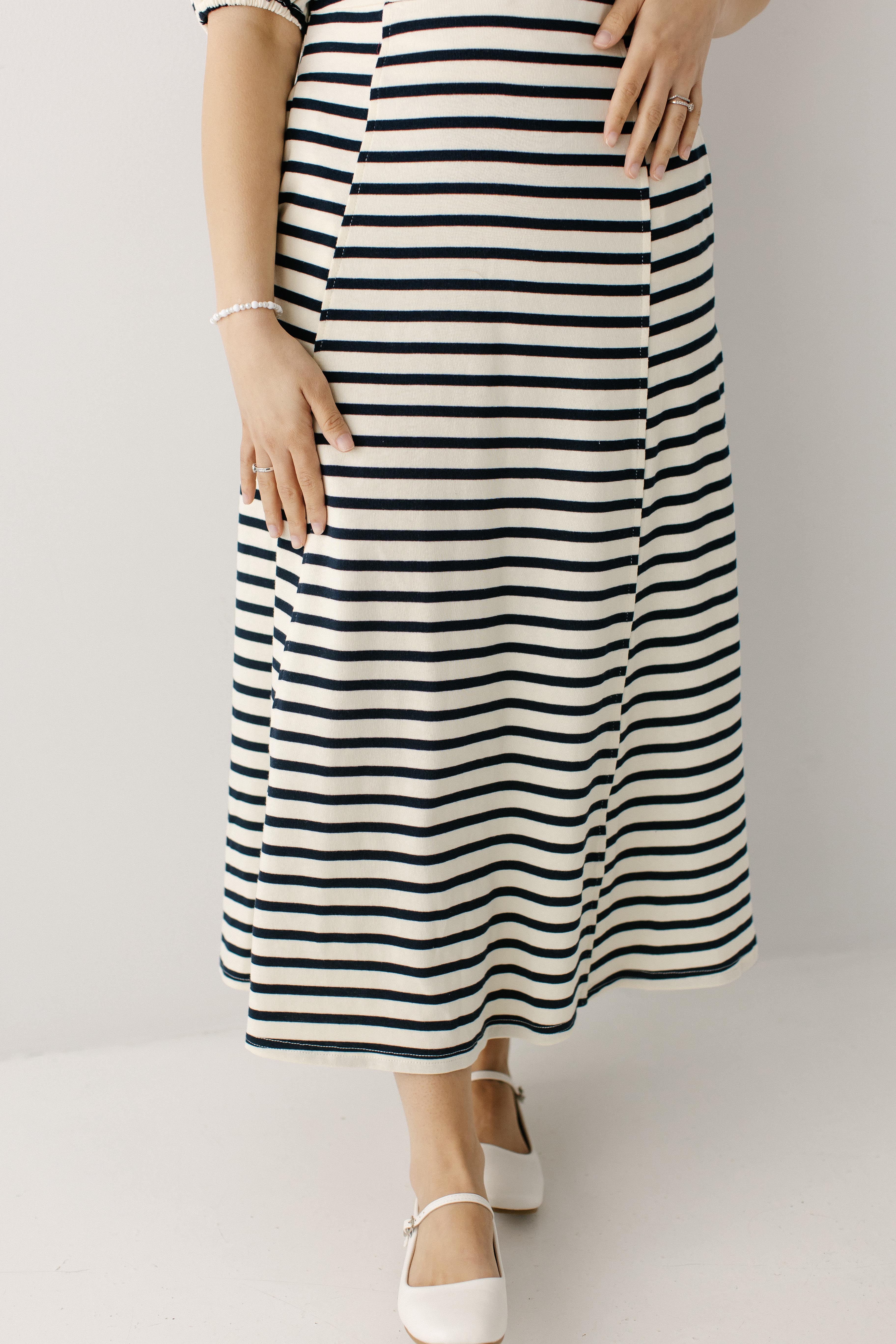 Brunswick Striped Fit & Flare Midi Dress - Image 6