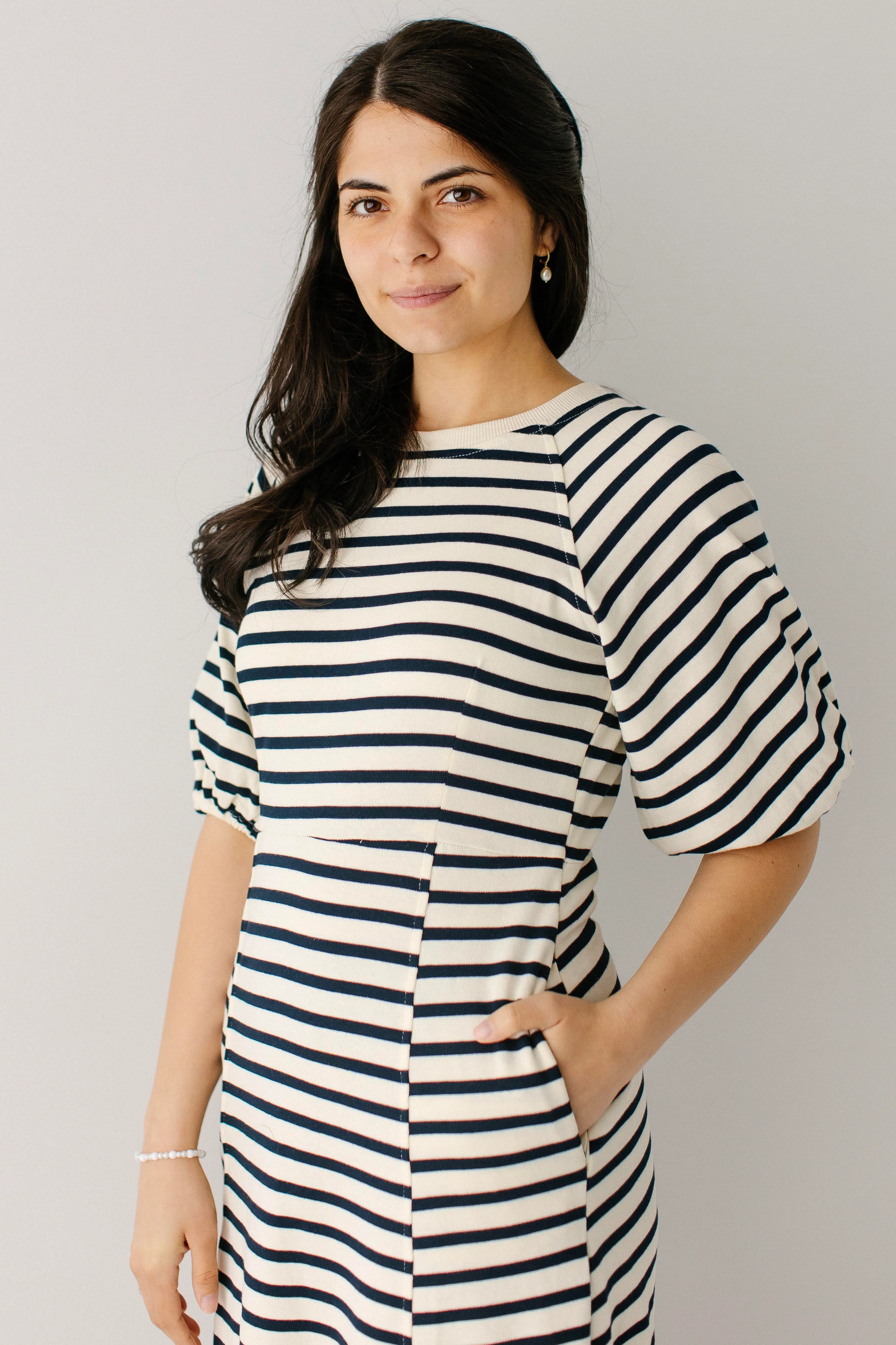 Brunswick Striped Fit & Flare Midi Dress - Image 7