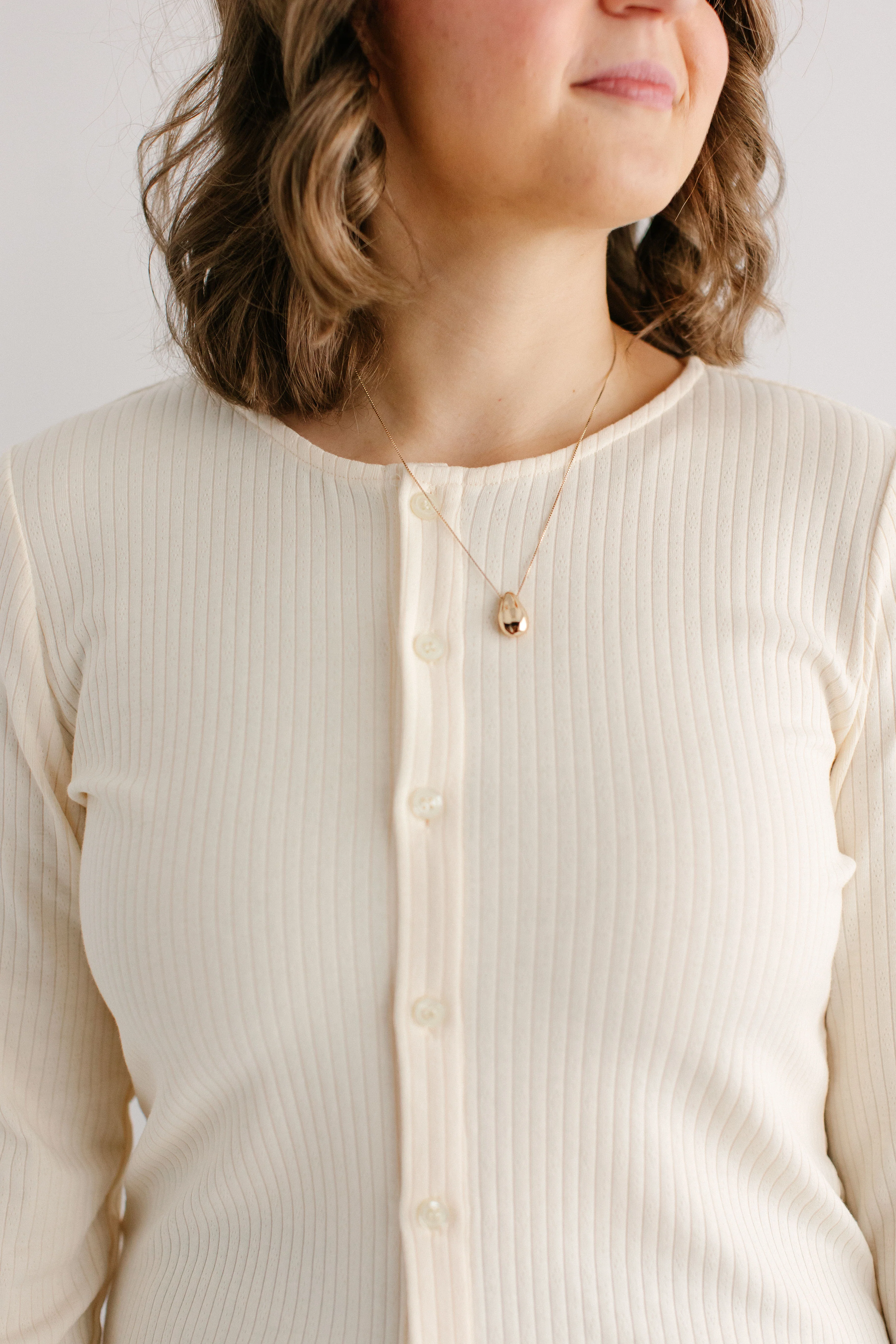 Buttercup Pointelle Knit Button Down Top FINAL SALE - Image 4