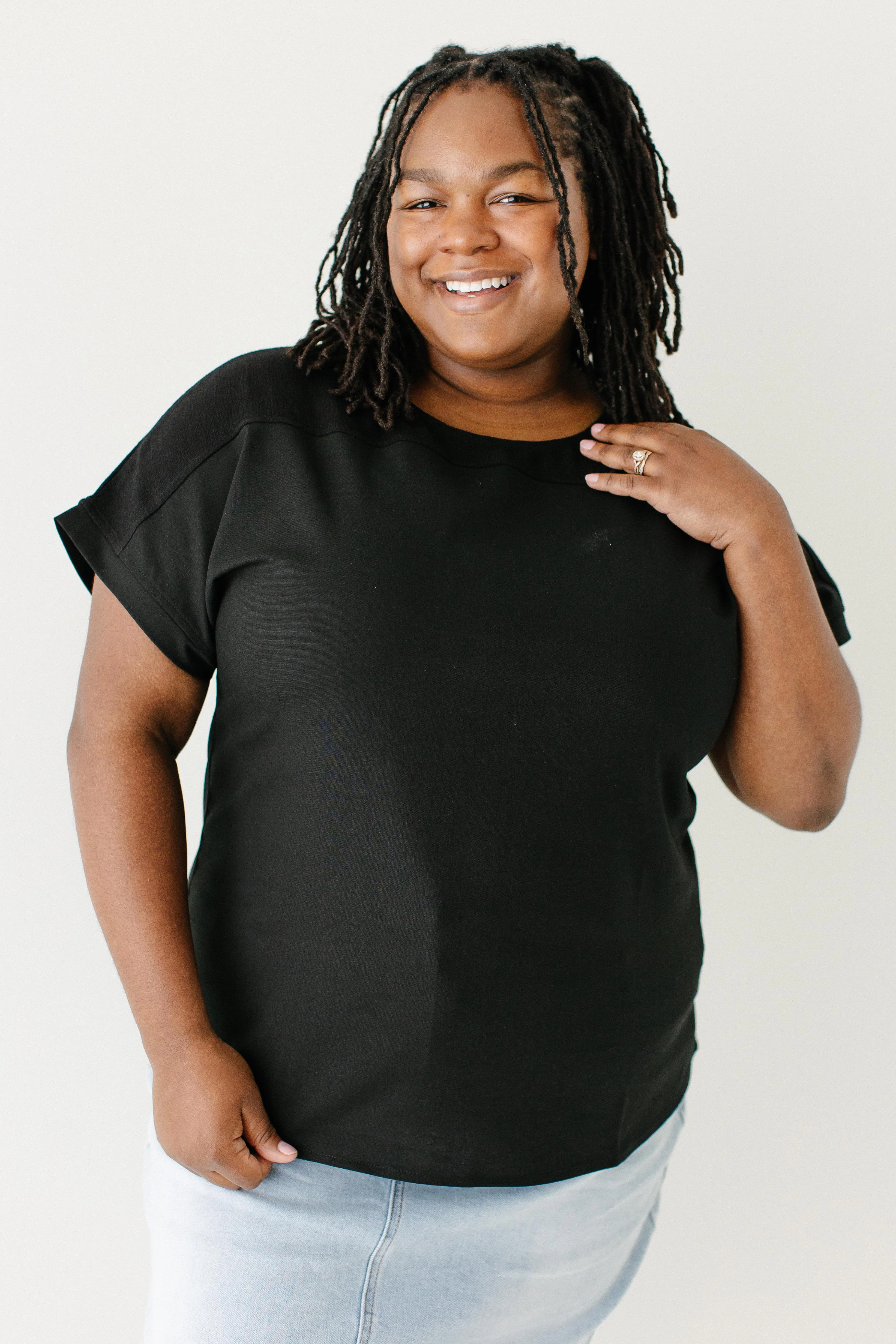 Callie Linen Blend Dolman Sleeve Top FINAL SALE