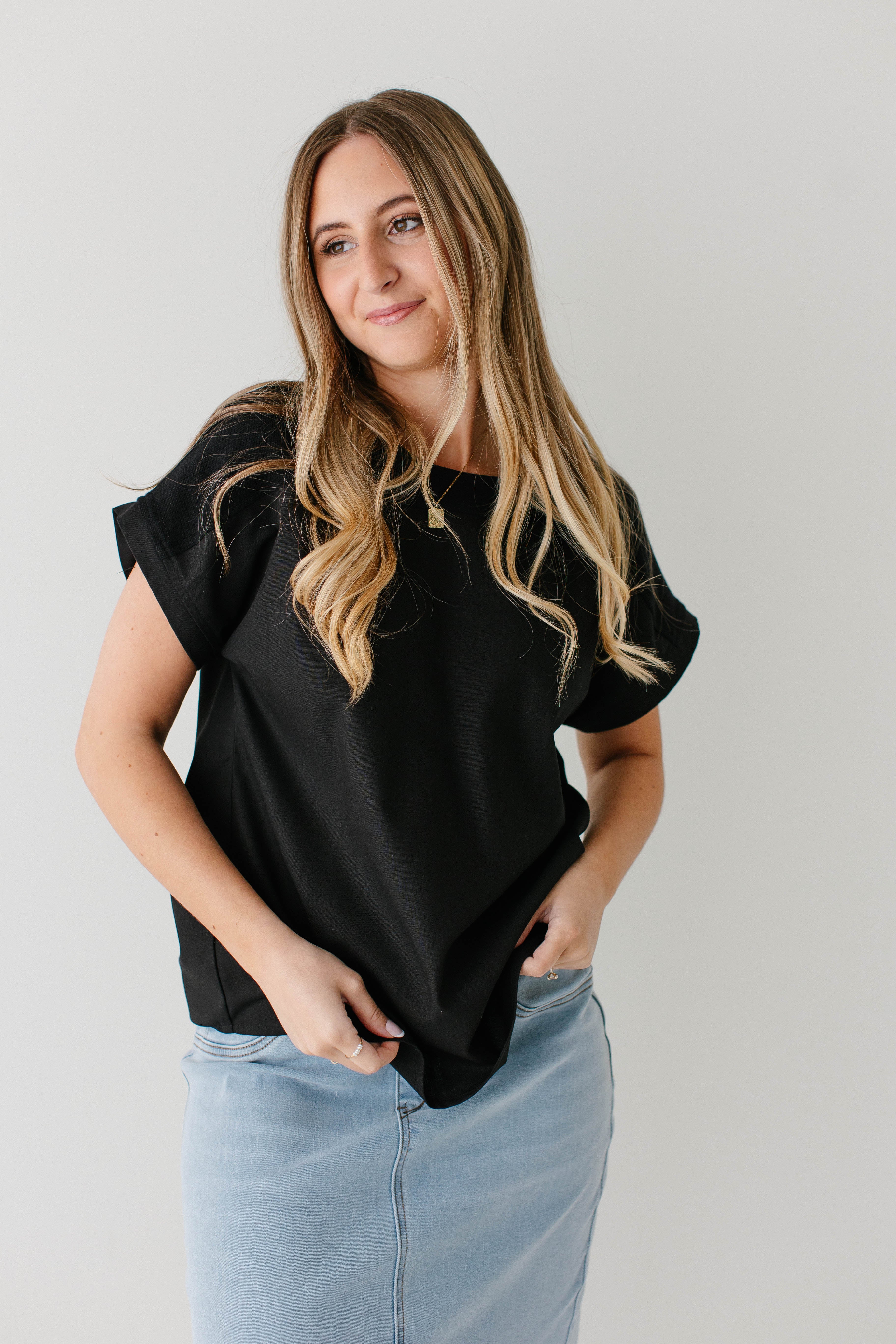 Callie Linen Blend Dolman Sleeve Top FINAL SALE - Image 2