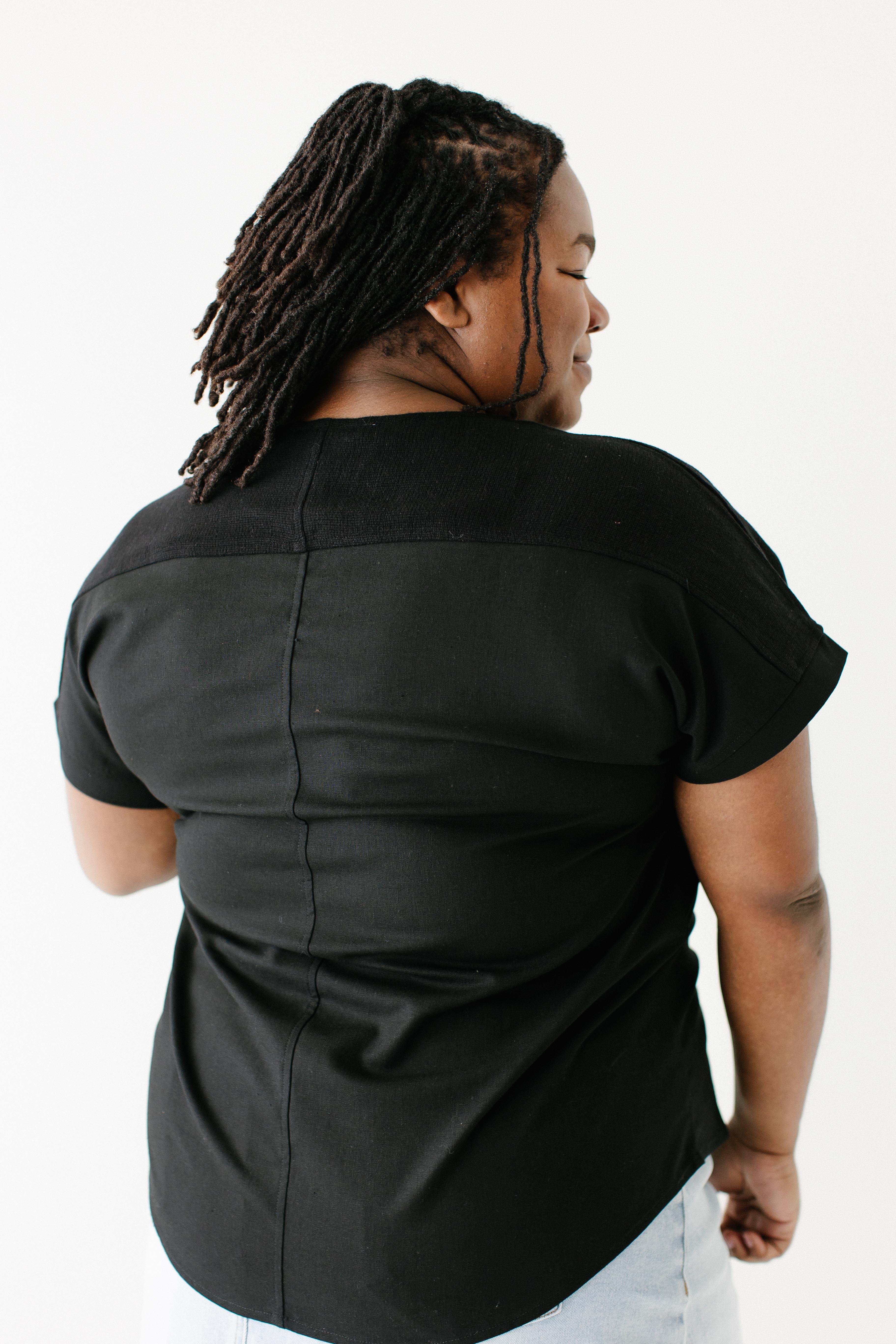 Callie Linen Blend Dolman Sleeve Top FINAL SALE - Image 3