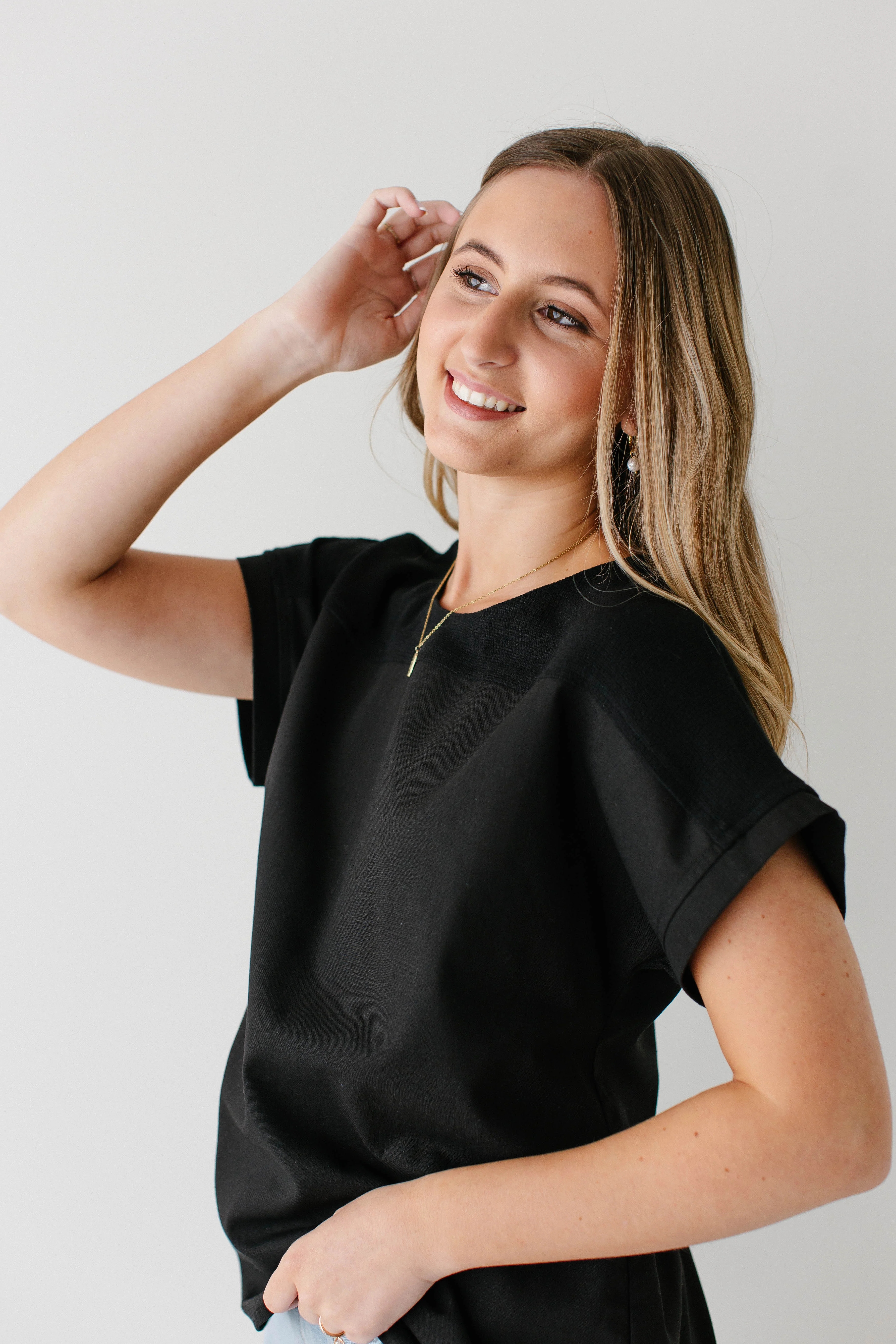 Callie Linen Blend Dolman Sleeve Top FINAL SALE - Image 4