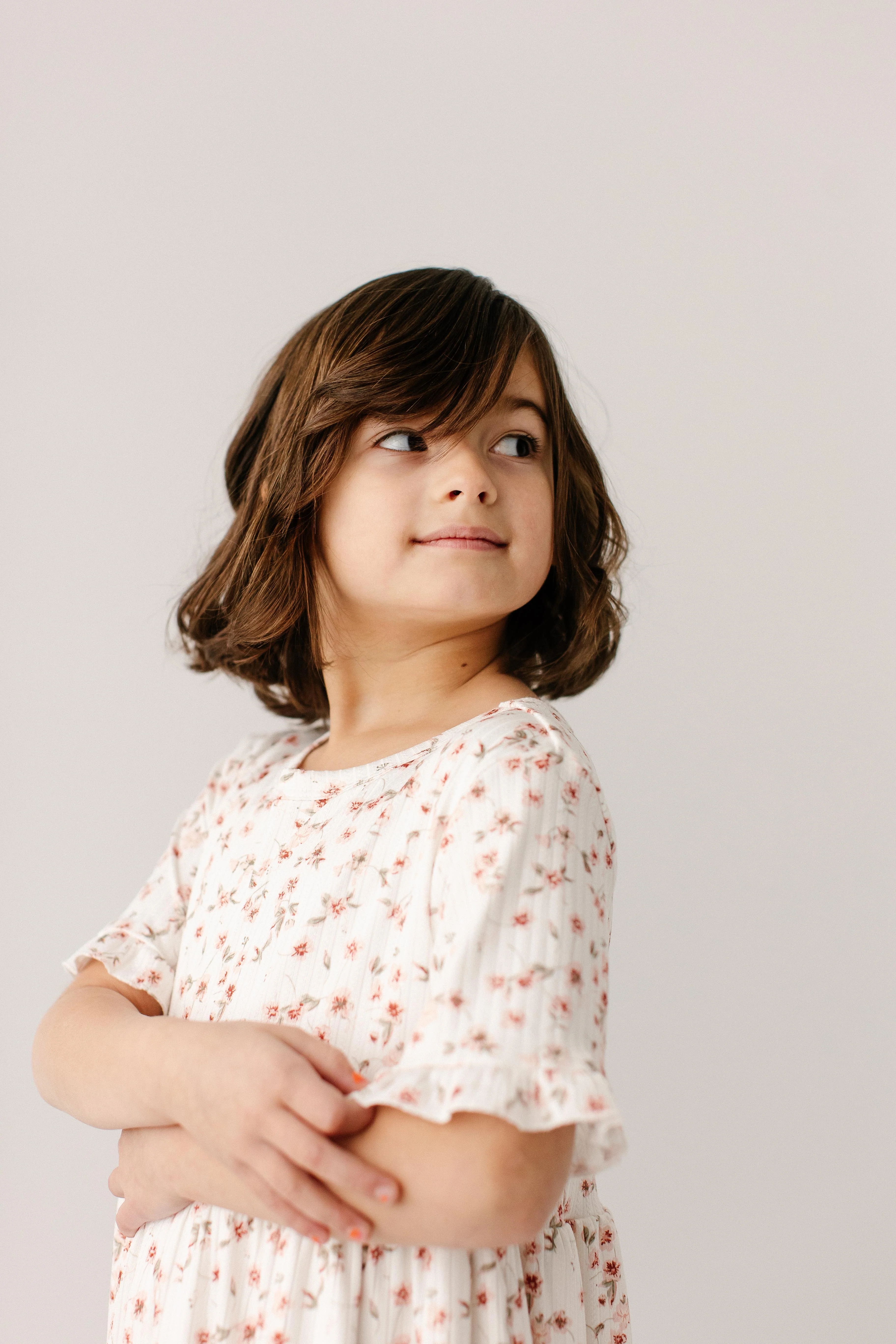 Carly Girl Floral Print Pointelle Dress - Image 2