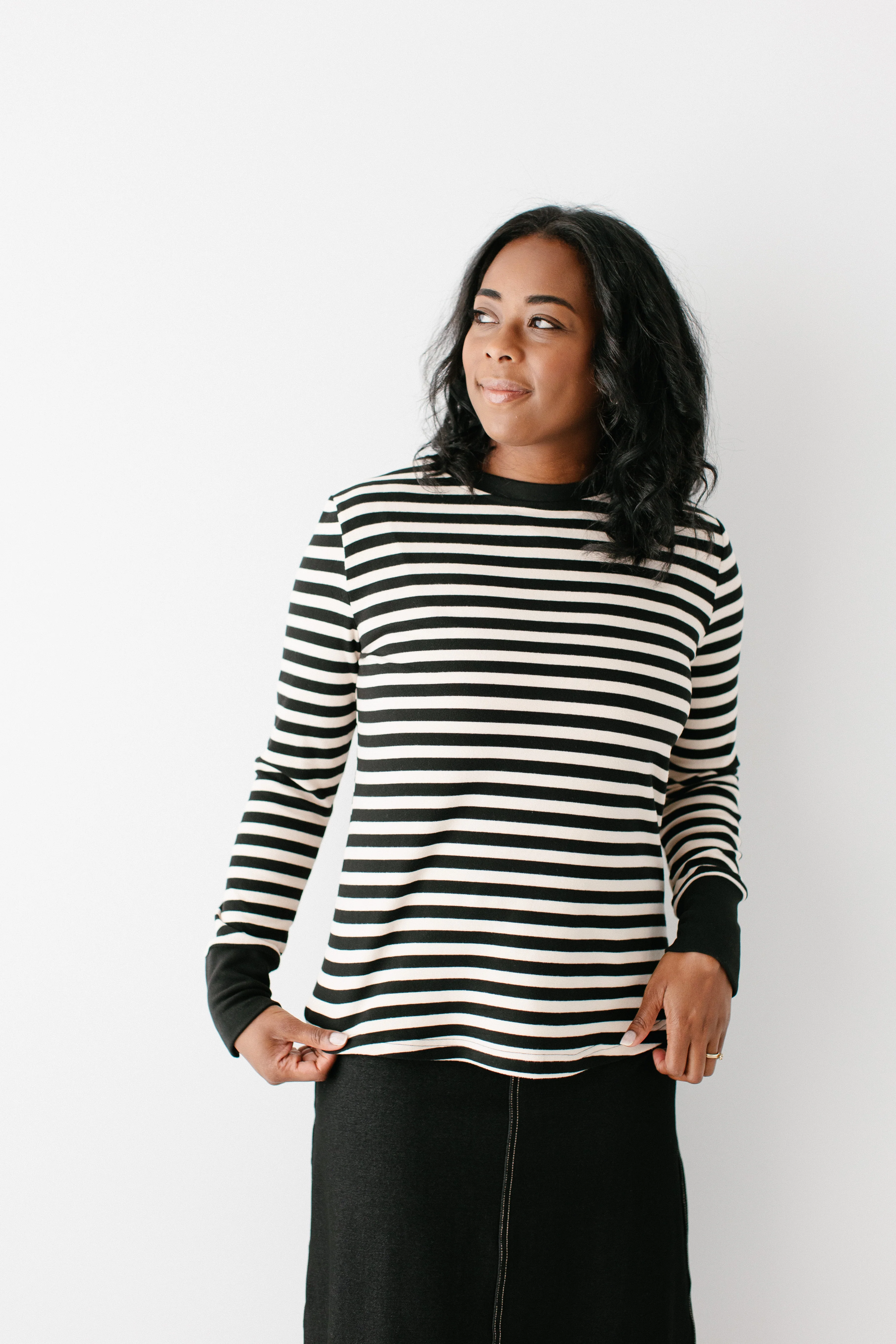 'Carrie' Black Stripe Soft Knit Top FINAL SALE - Image 7