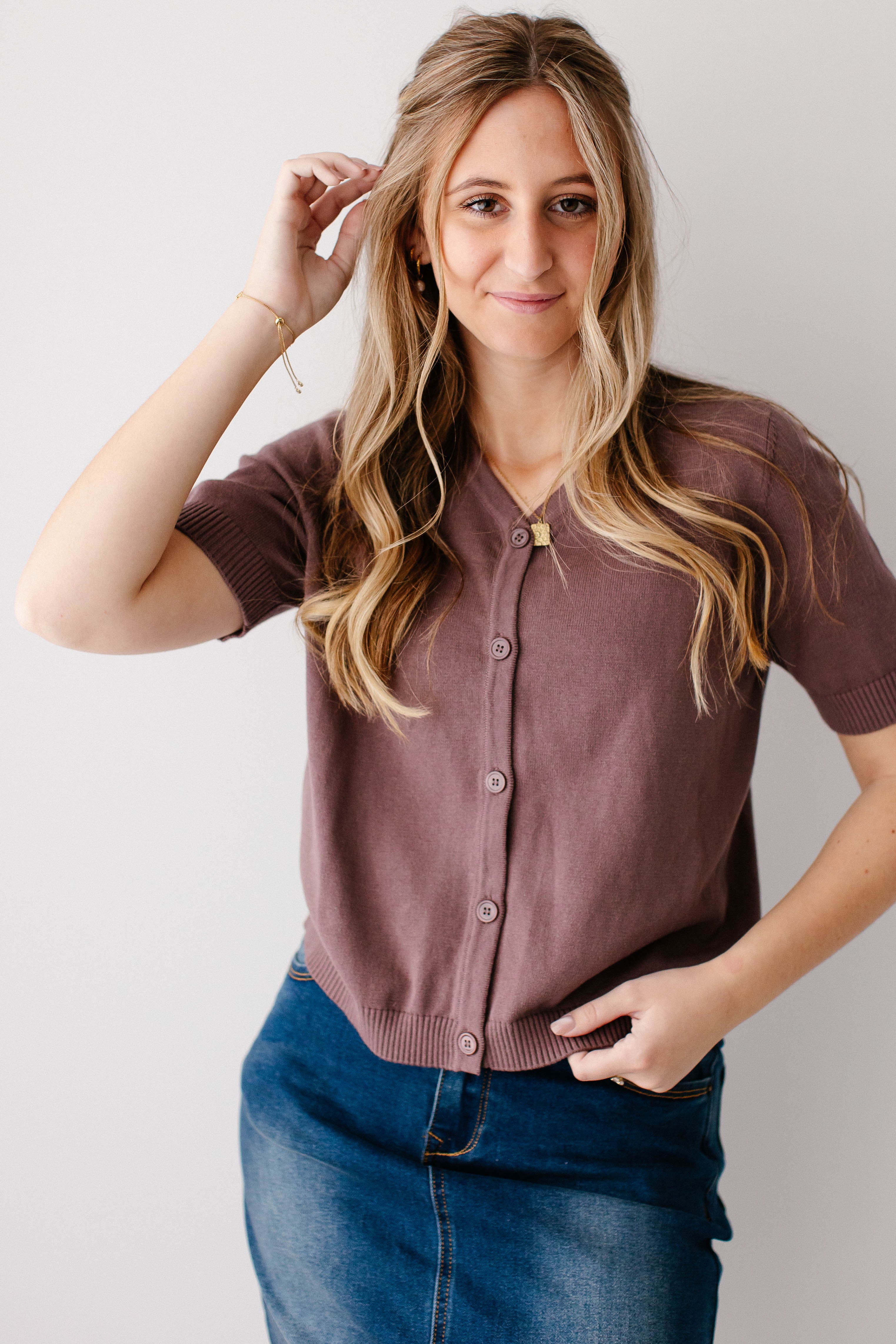 Catherine Short Sleeve Cotton Cardigan - Image 12
