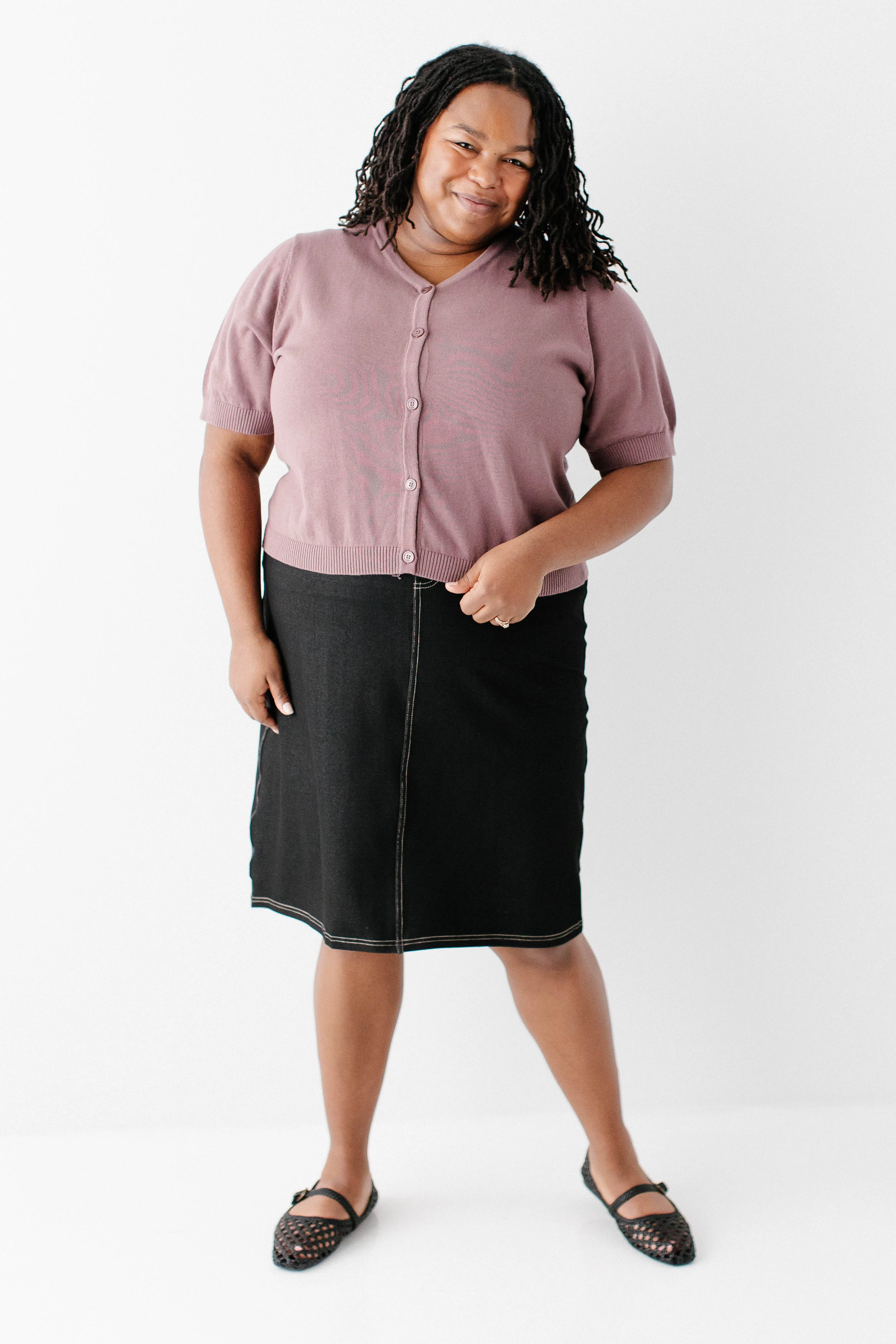Catherine Short Sleeve Cotton Cardigan - Image 19