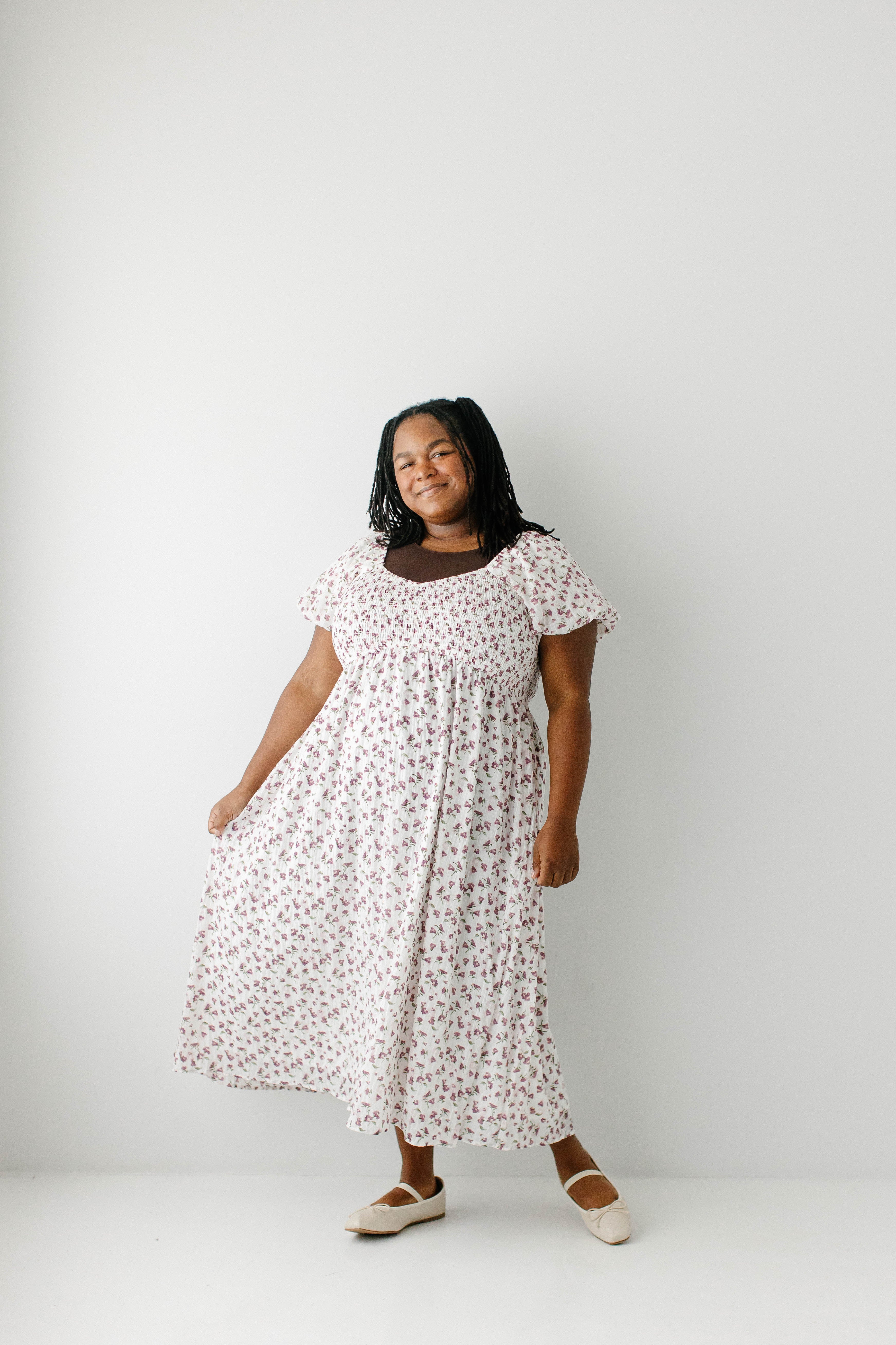 Charis Plum Floral Puff Sleeve Maxi Dress - Image 10
