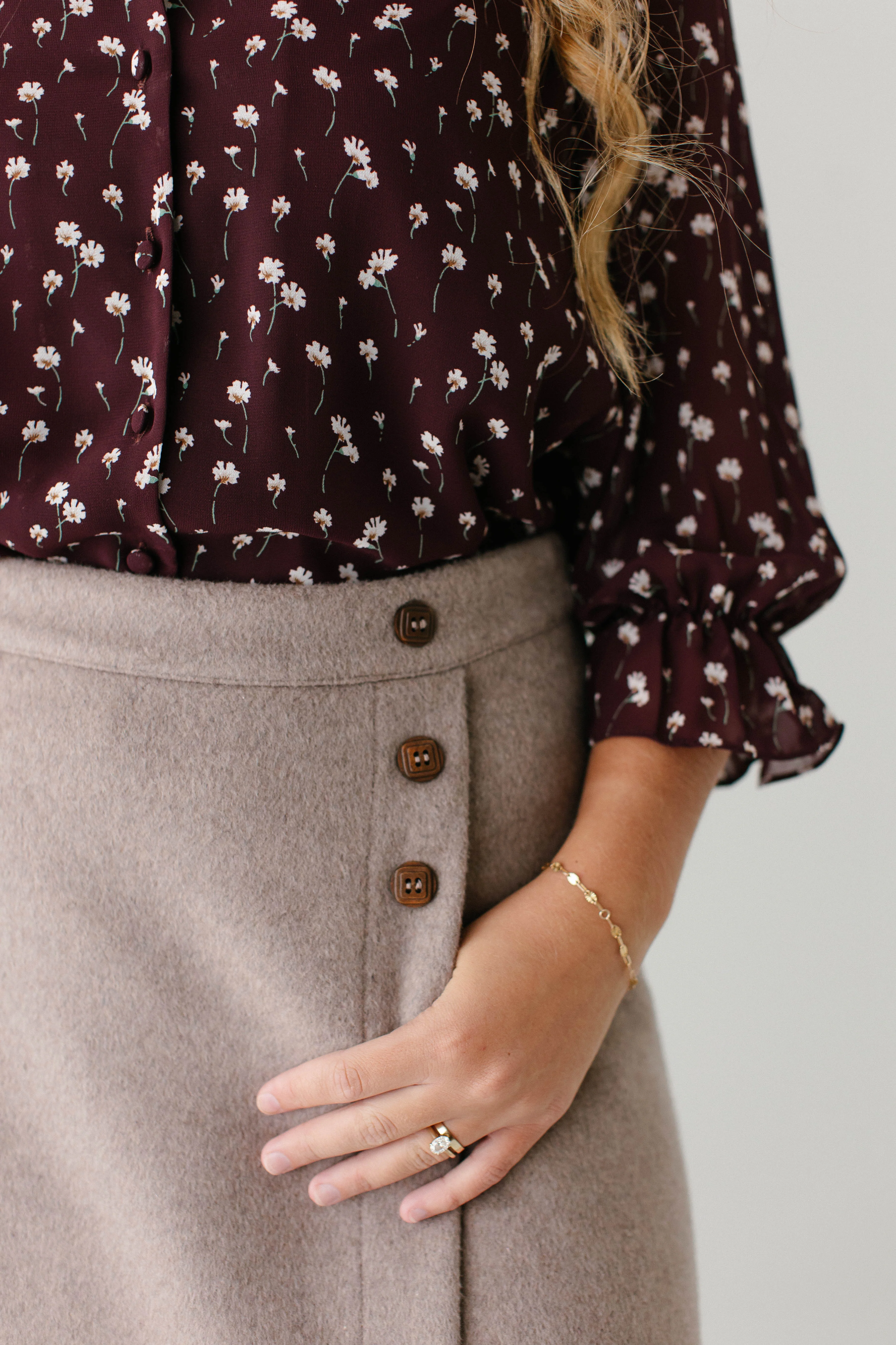 Charlotte Wool Blend A-Line Skirt FINAL SALE - Image 12