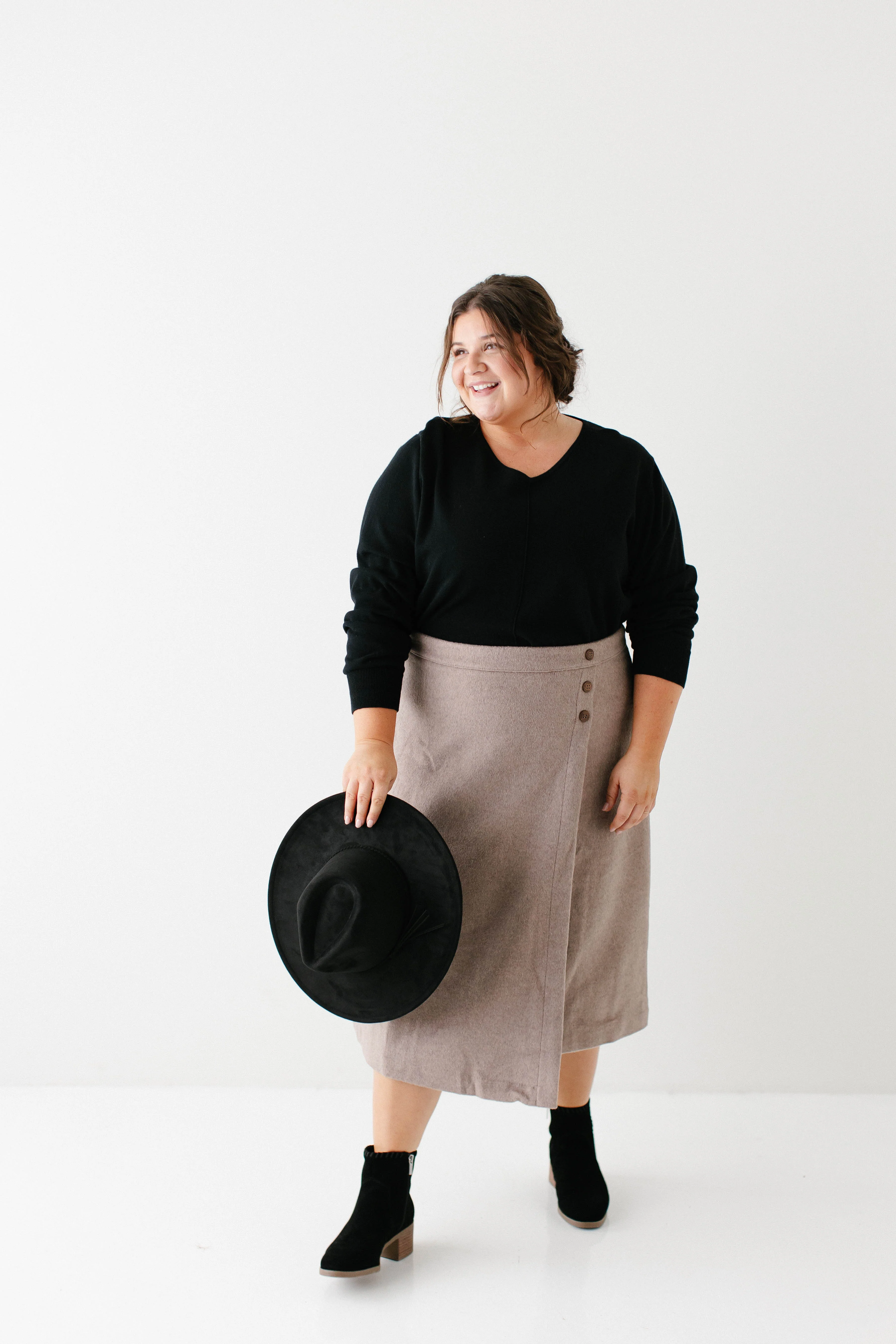 Charlotte Wool Blend A-Line Skirt FINAL SALE - Image 3