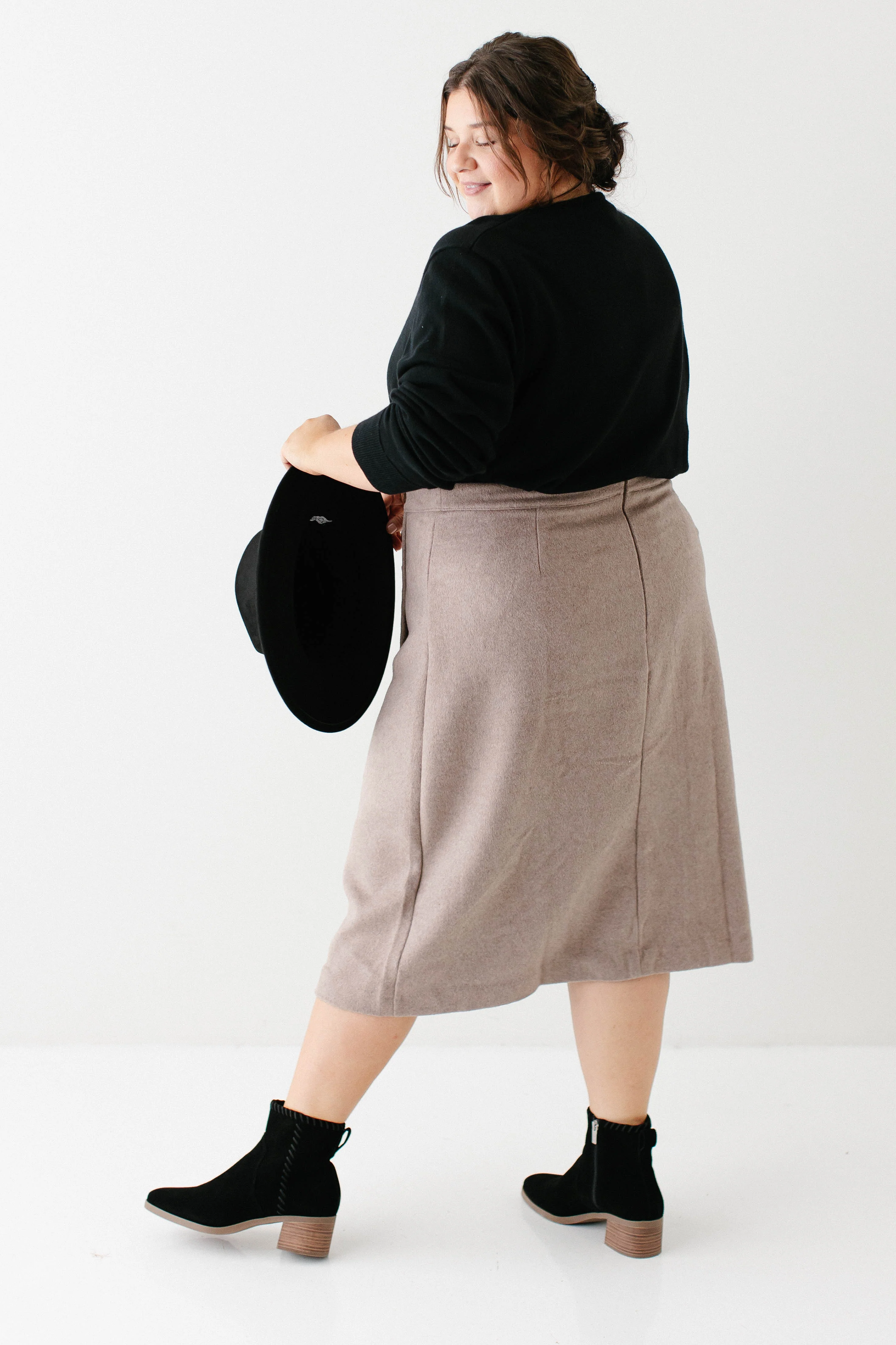 Charlotte Wool Blend A-Line Skirt FINAL SALE - Image 4