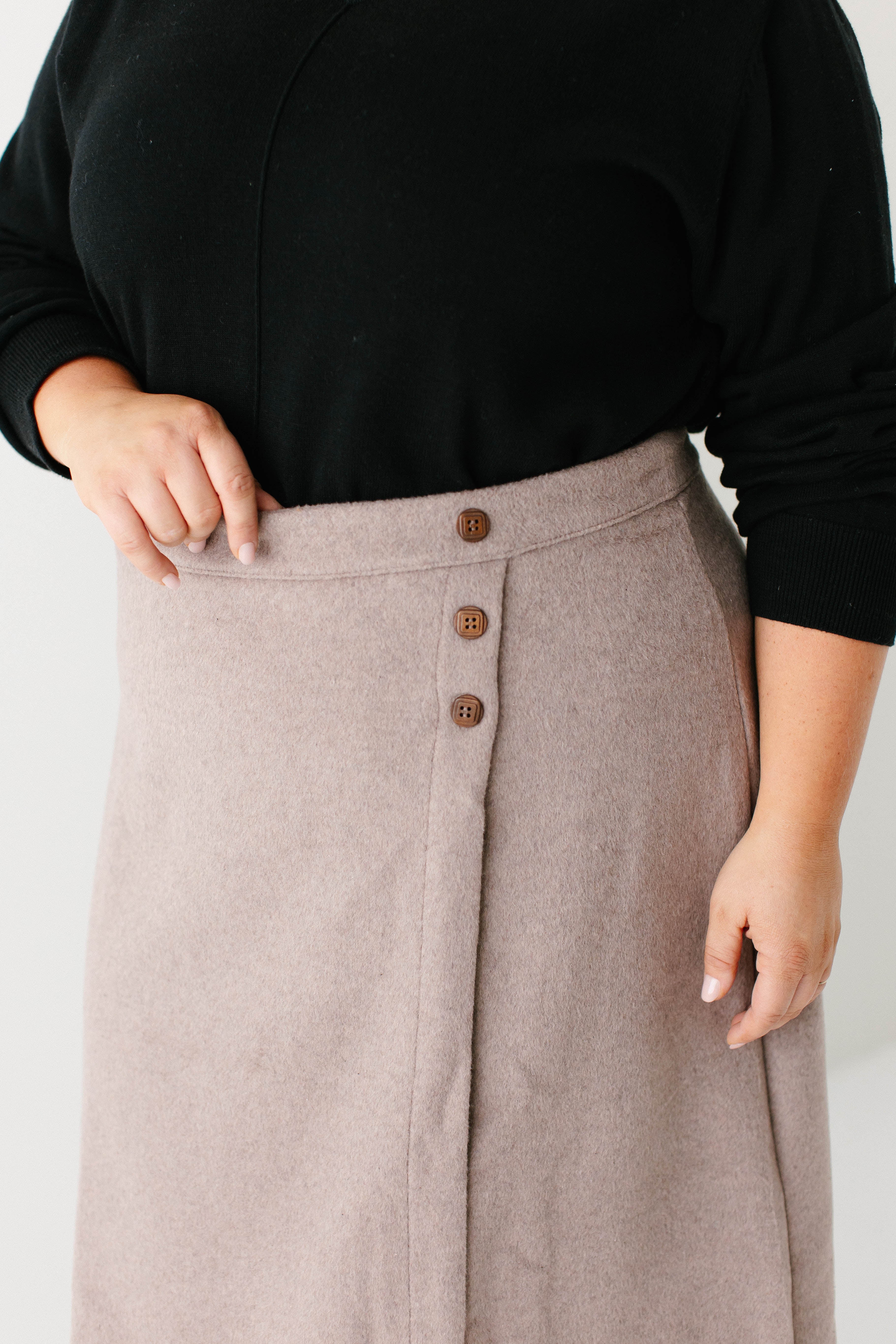 Charlotte Wool Blend A-Line Skirt FINAL SALE - Image 5