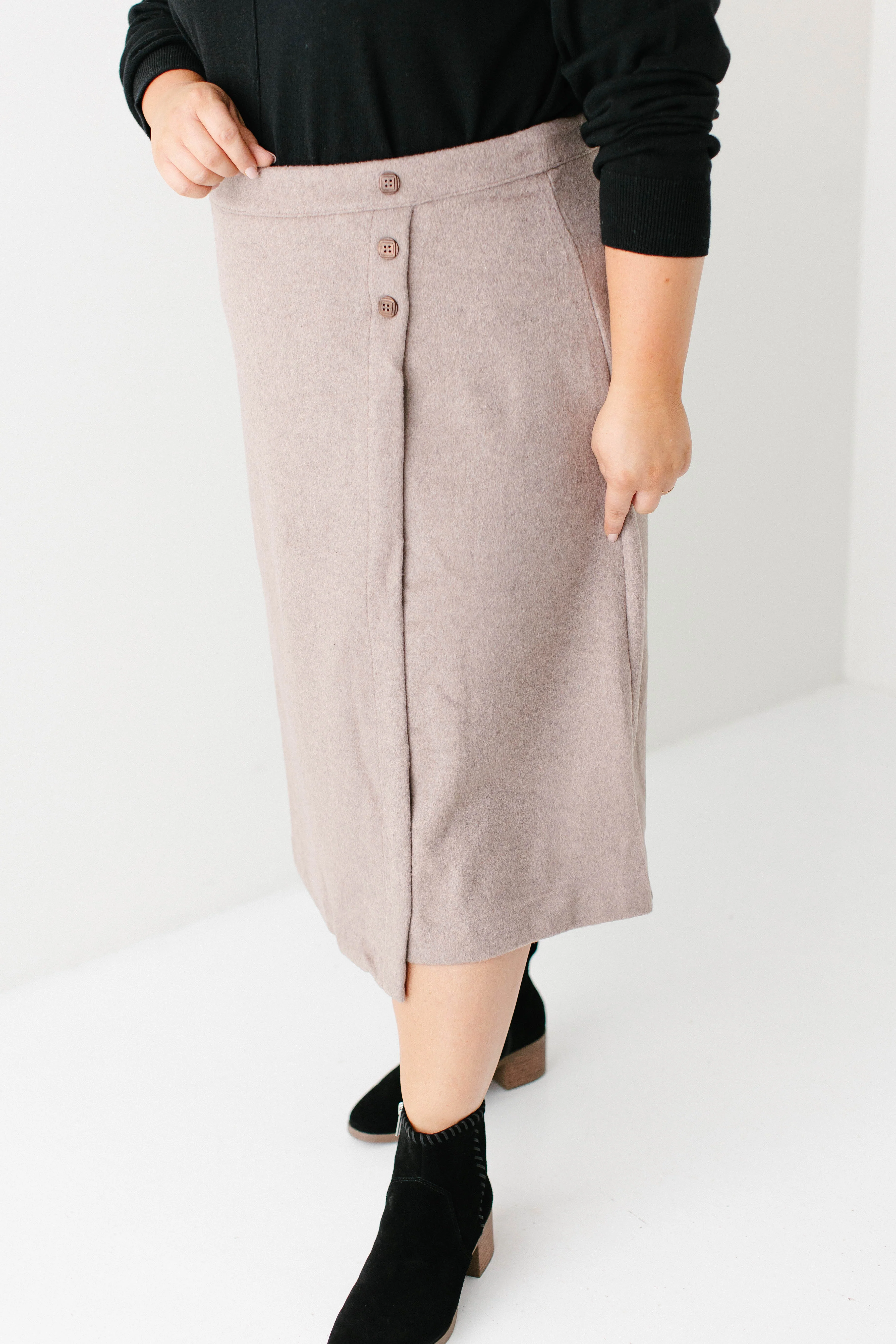 Charlotte Wool Blend A-Line Skirt FINAL SALE - Image 7