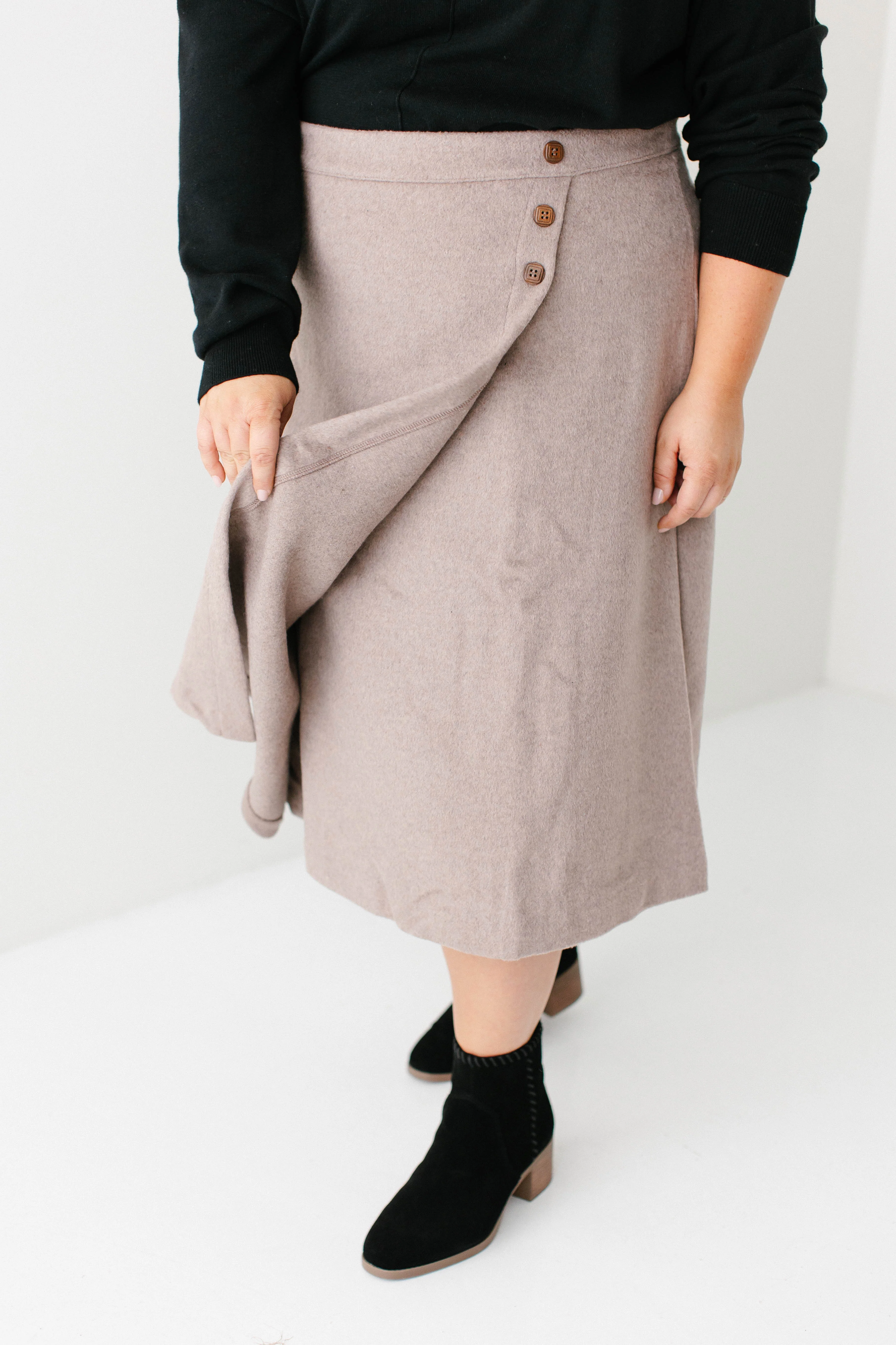 Charlotte Wool Blend A-Line Skirt FINAL SALE - Image 8