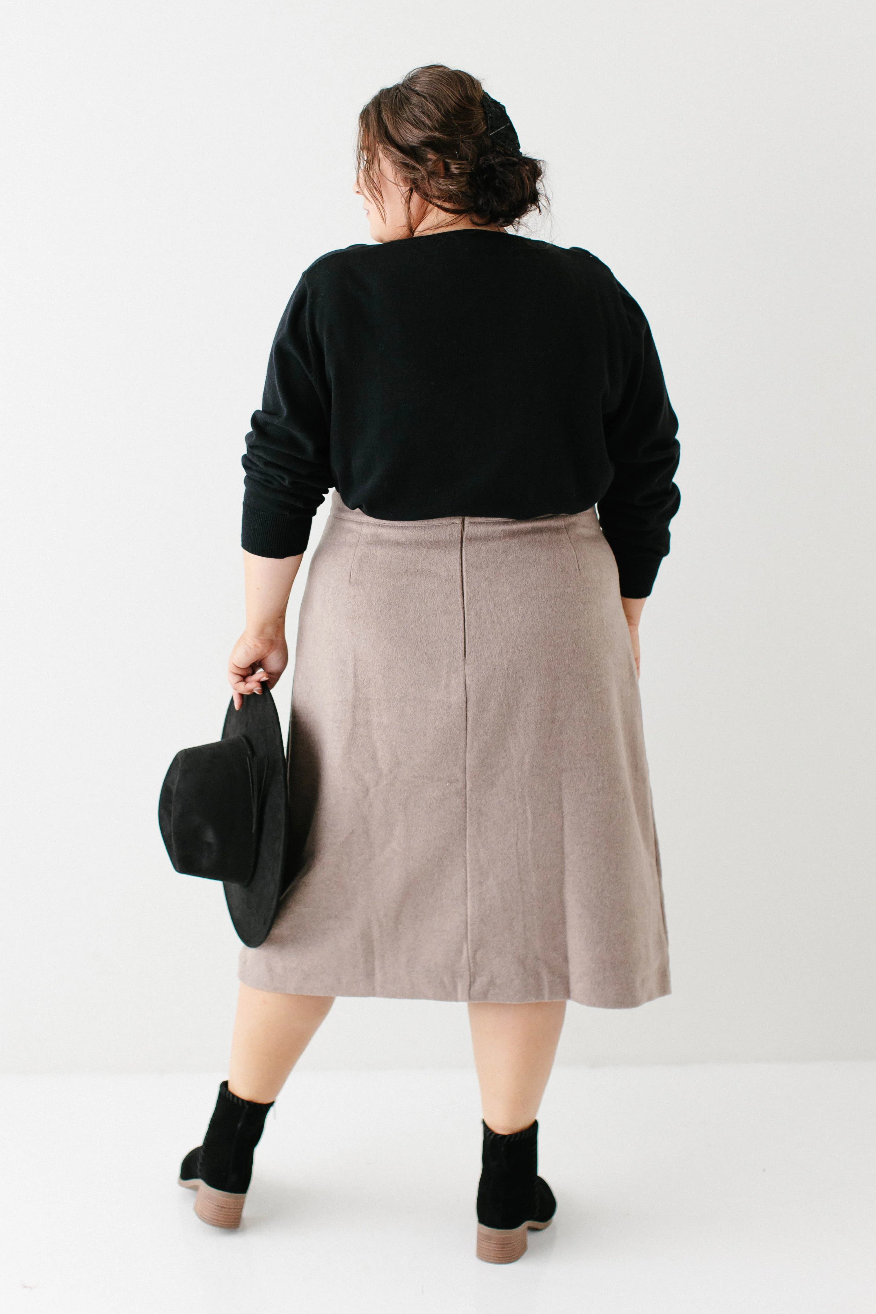 Charlotte Wool Blend A-Line Skirt FINAL SALE - Image 9