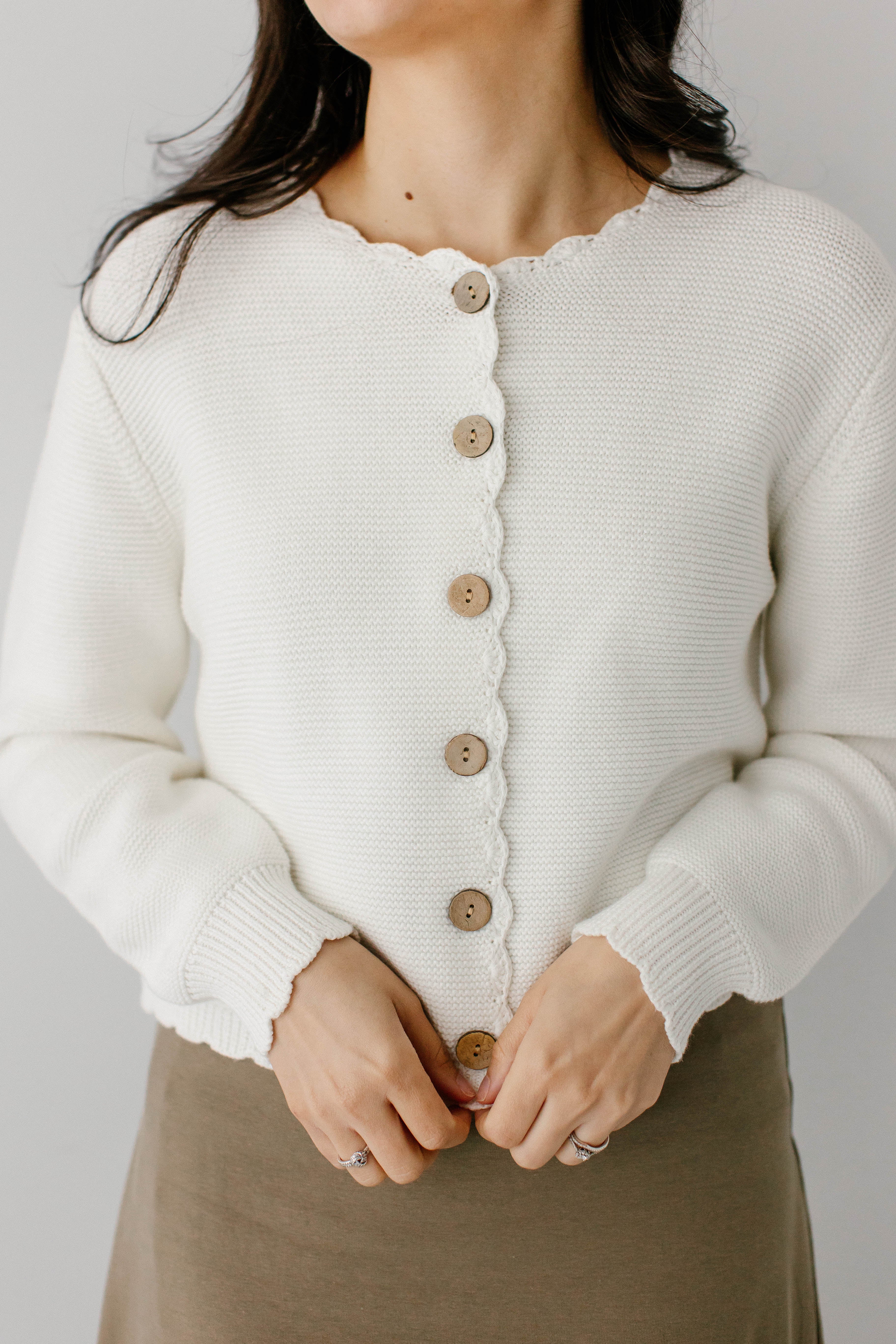 Cherie Scallop Edge Cardigan - Image 2