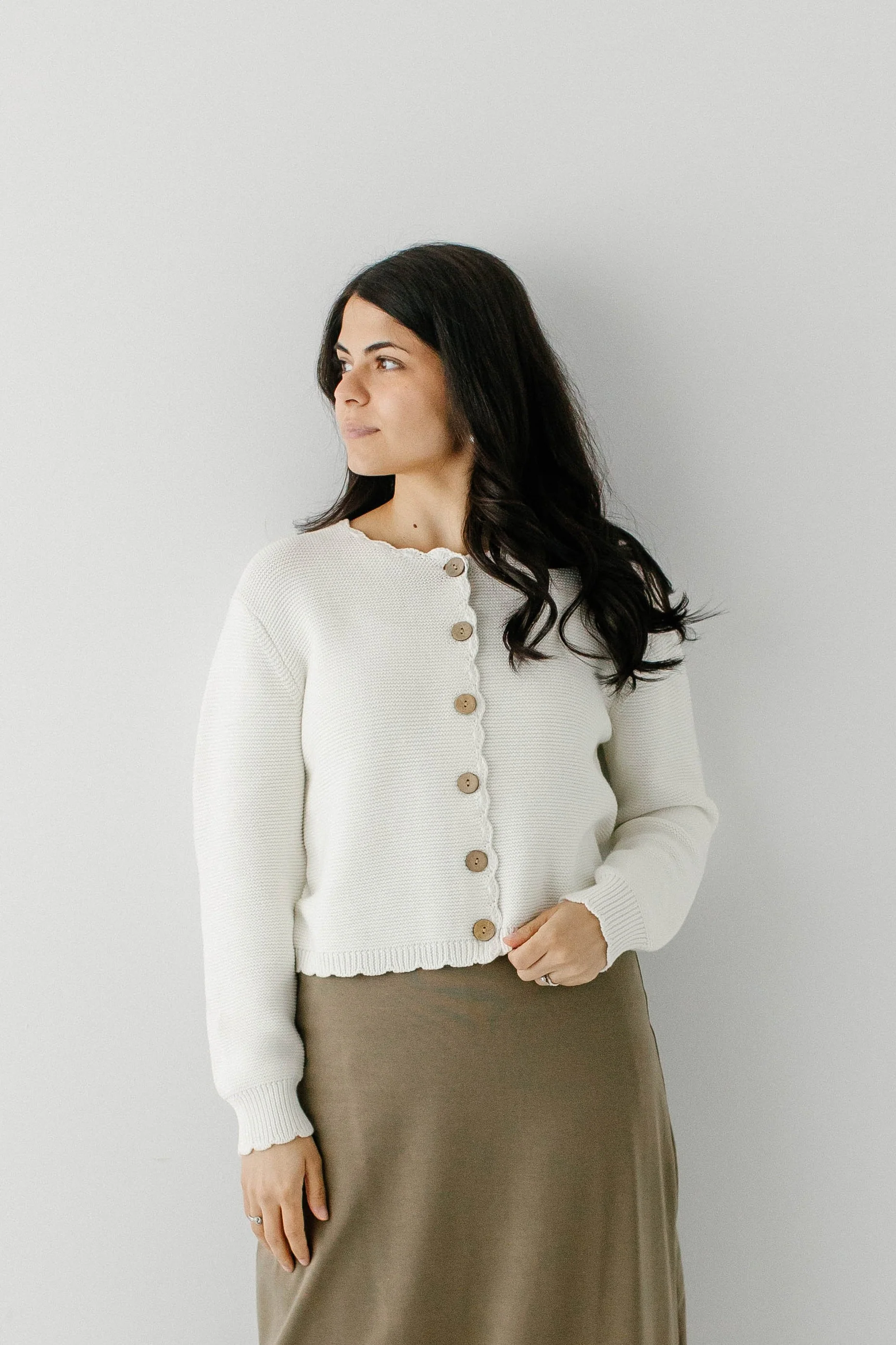 Cherie Scallop Edge Cardigan - Image 3