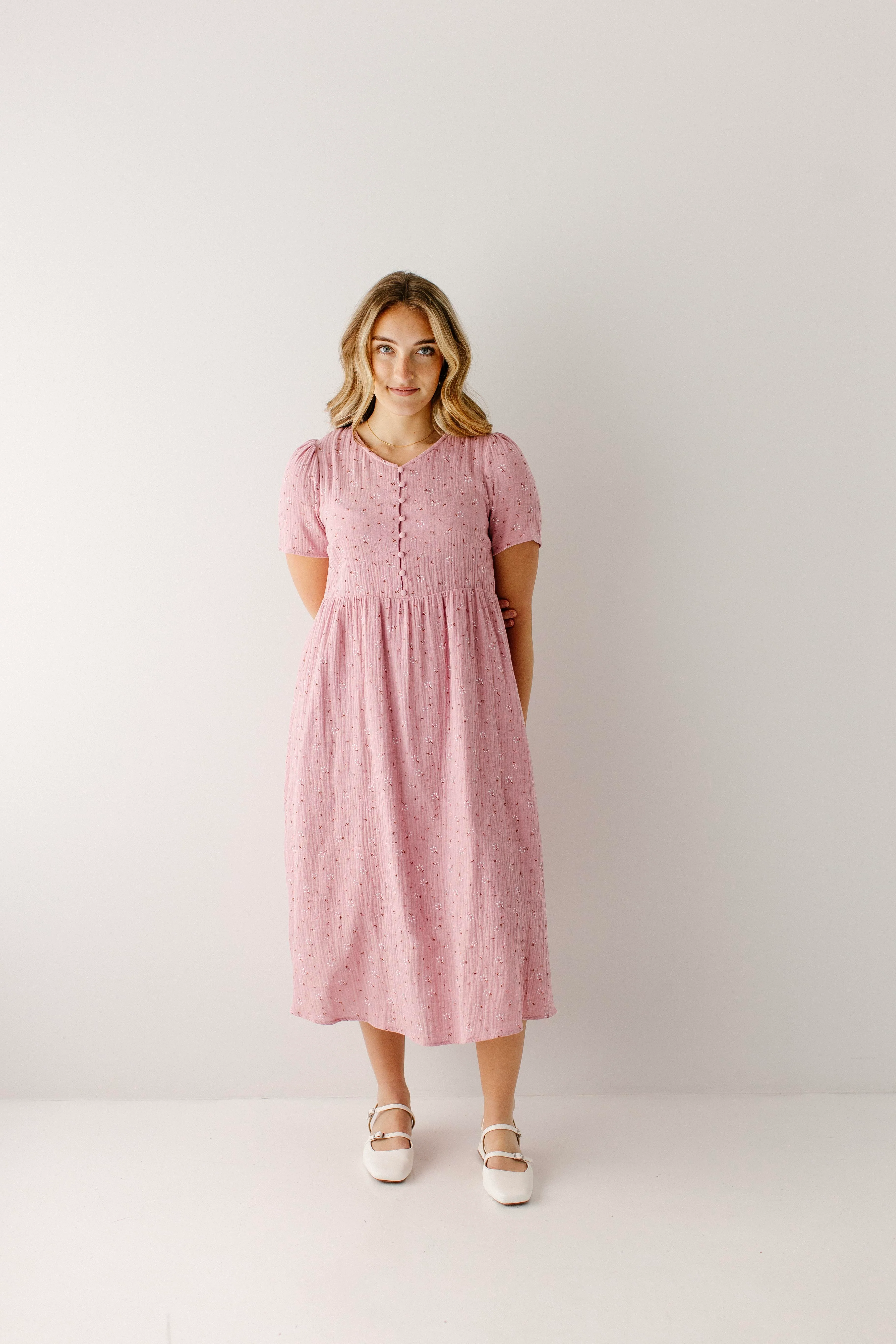 Cheryl Ditsy Floral Gauze Dress