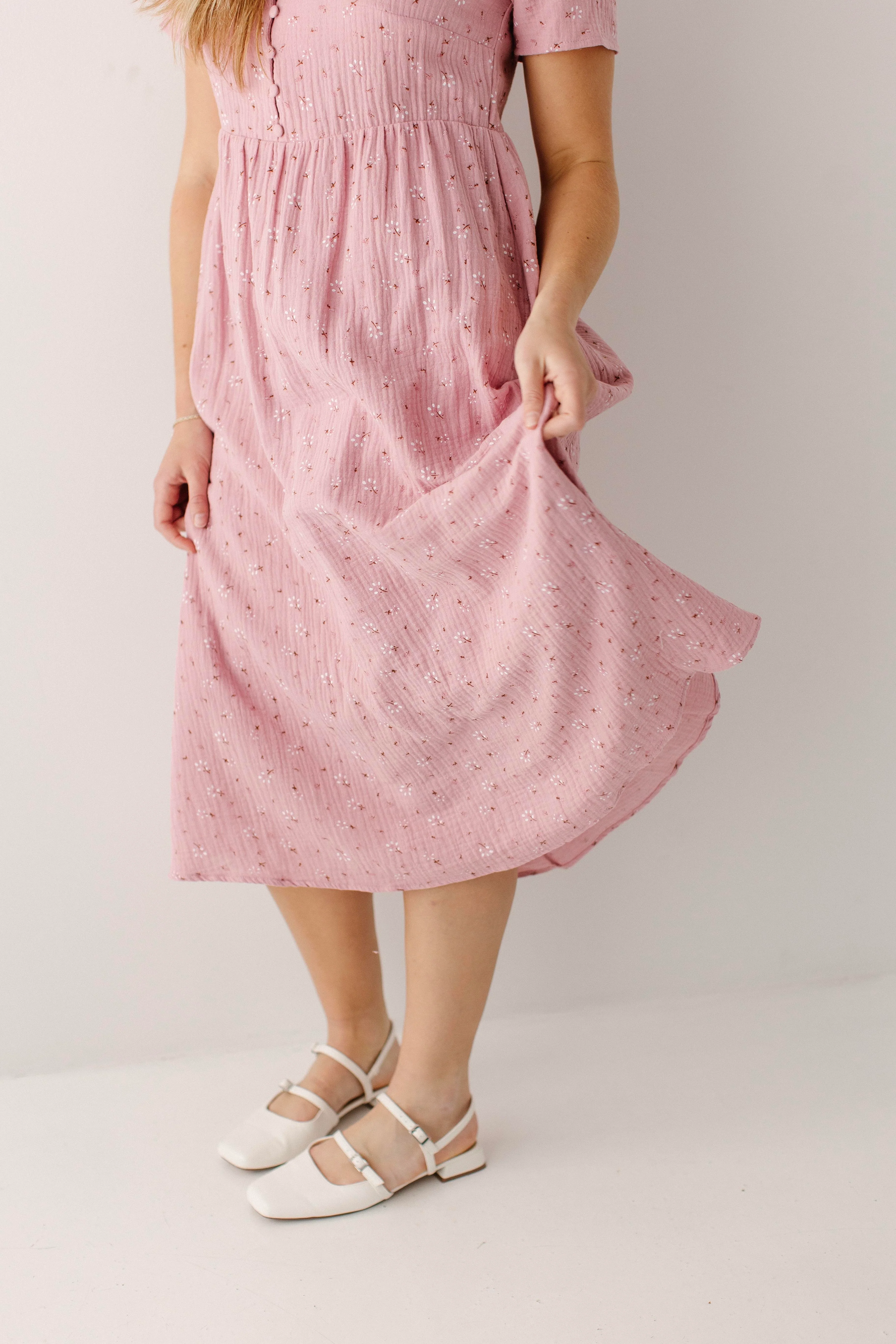 Cheryl Ditsy Floral Gauze Dress - Image 5