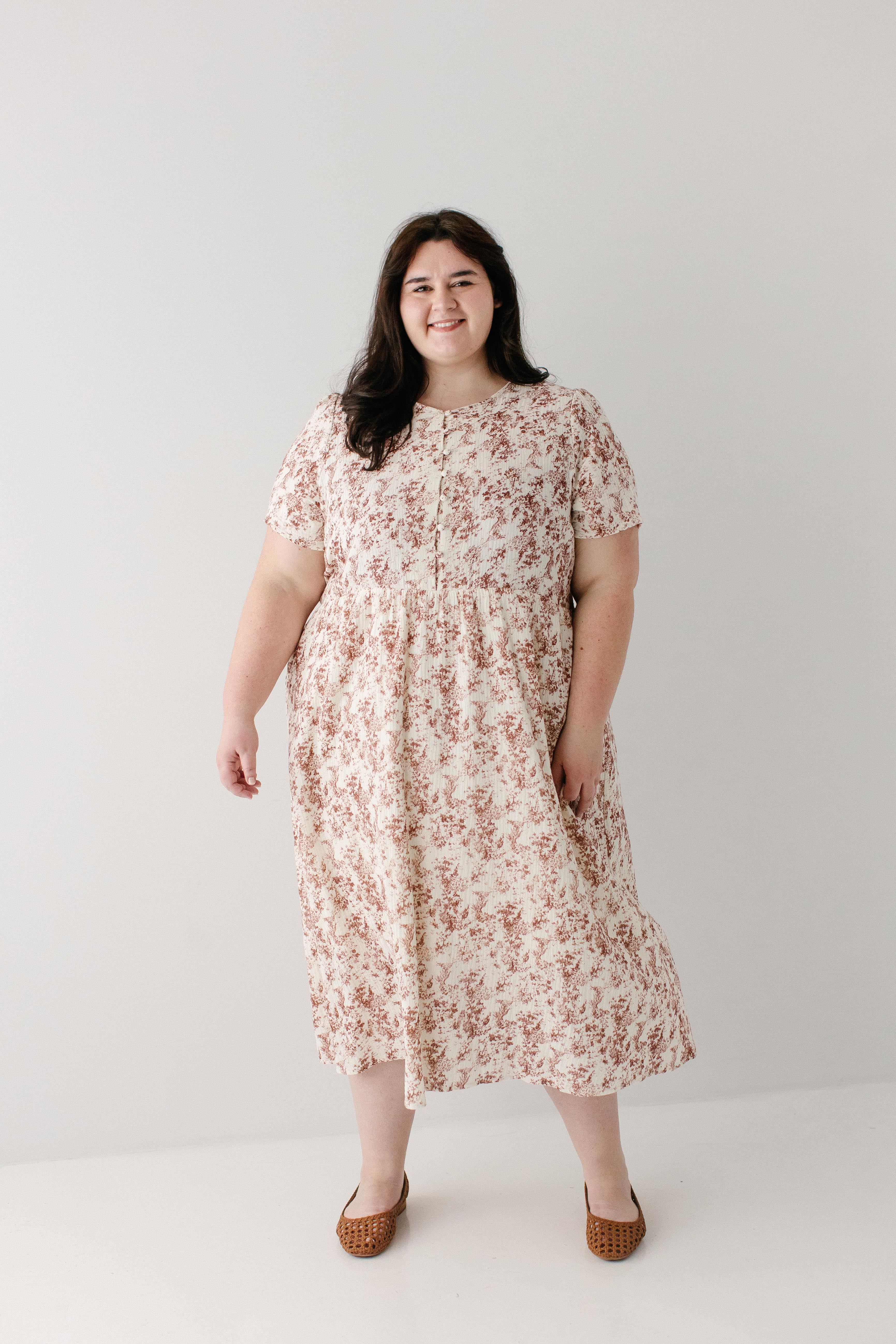 Cheryl Vintage Red Printed Gauze Dress - Image 10