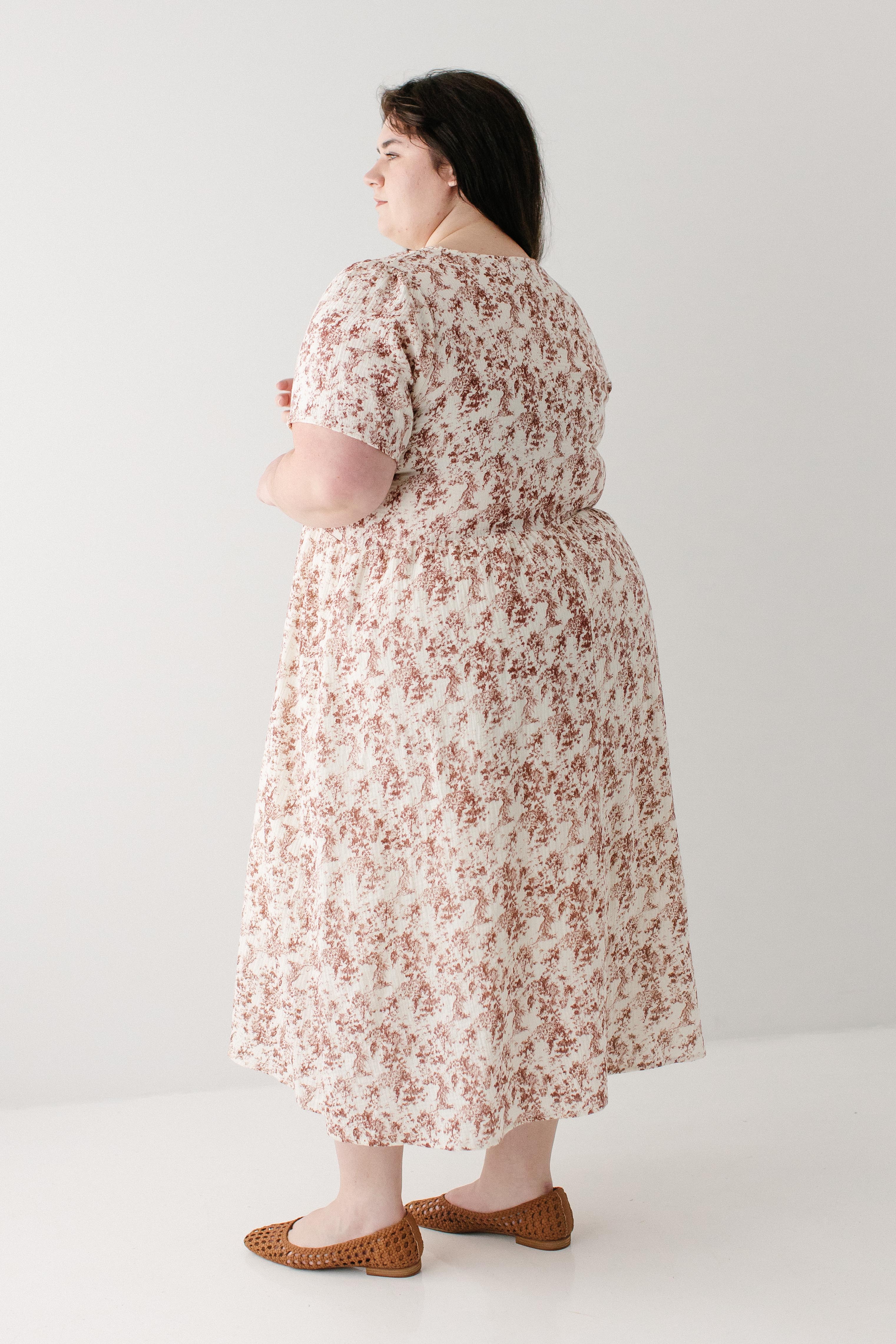 Cheryl Vintage Red Printed Gauze Dress - Image 13