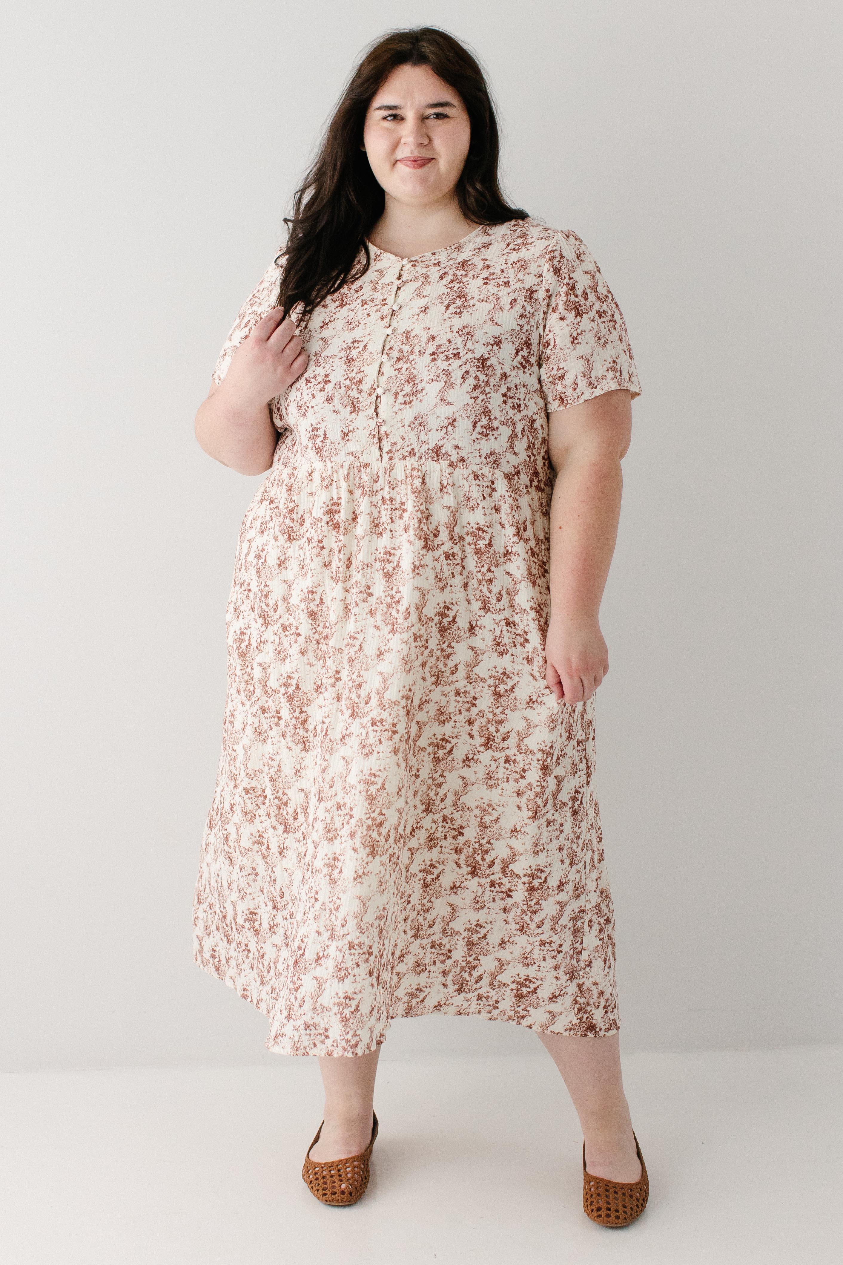 Cheryl Vintage Red Printed Gauze Dress - Image 2