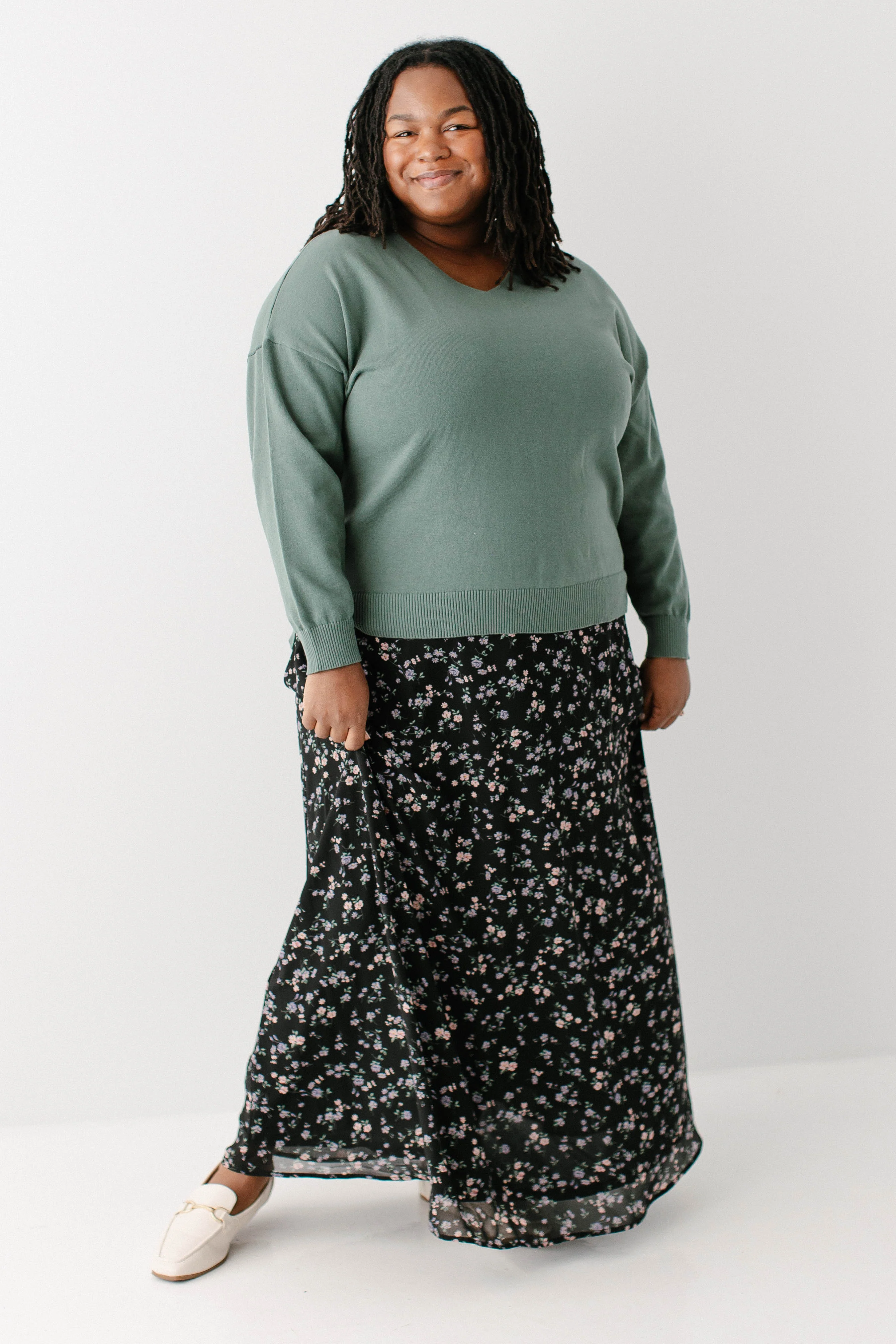 Cinda V-Neck Cotton Sweater FINAL SALE - Image 8