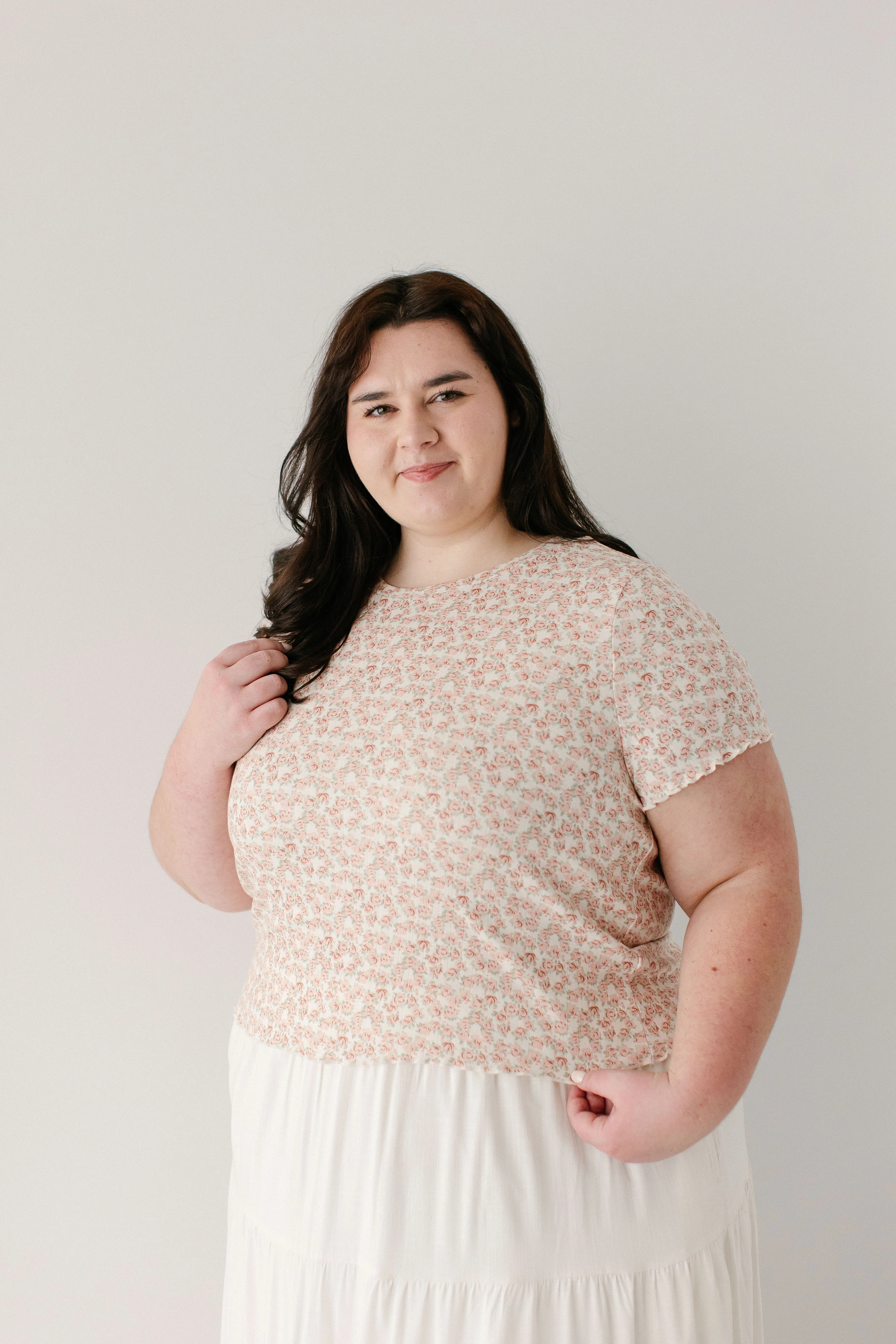 Clara Blush Floral Pointelle Top FINAL SALE - Image 2